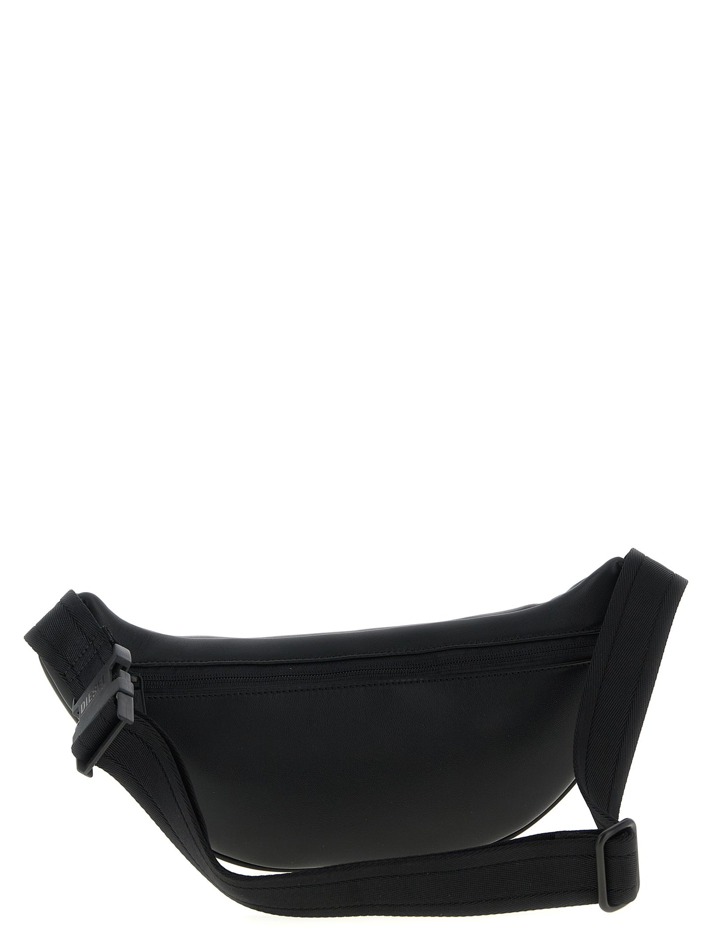 Black Polyethylene Crossbody Bag