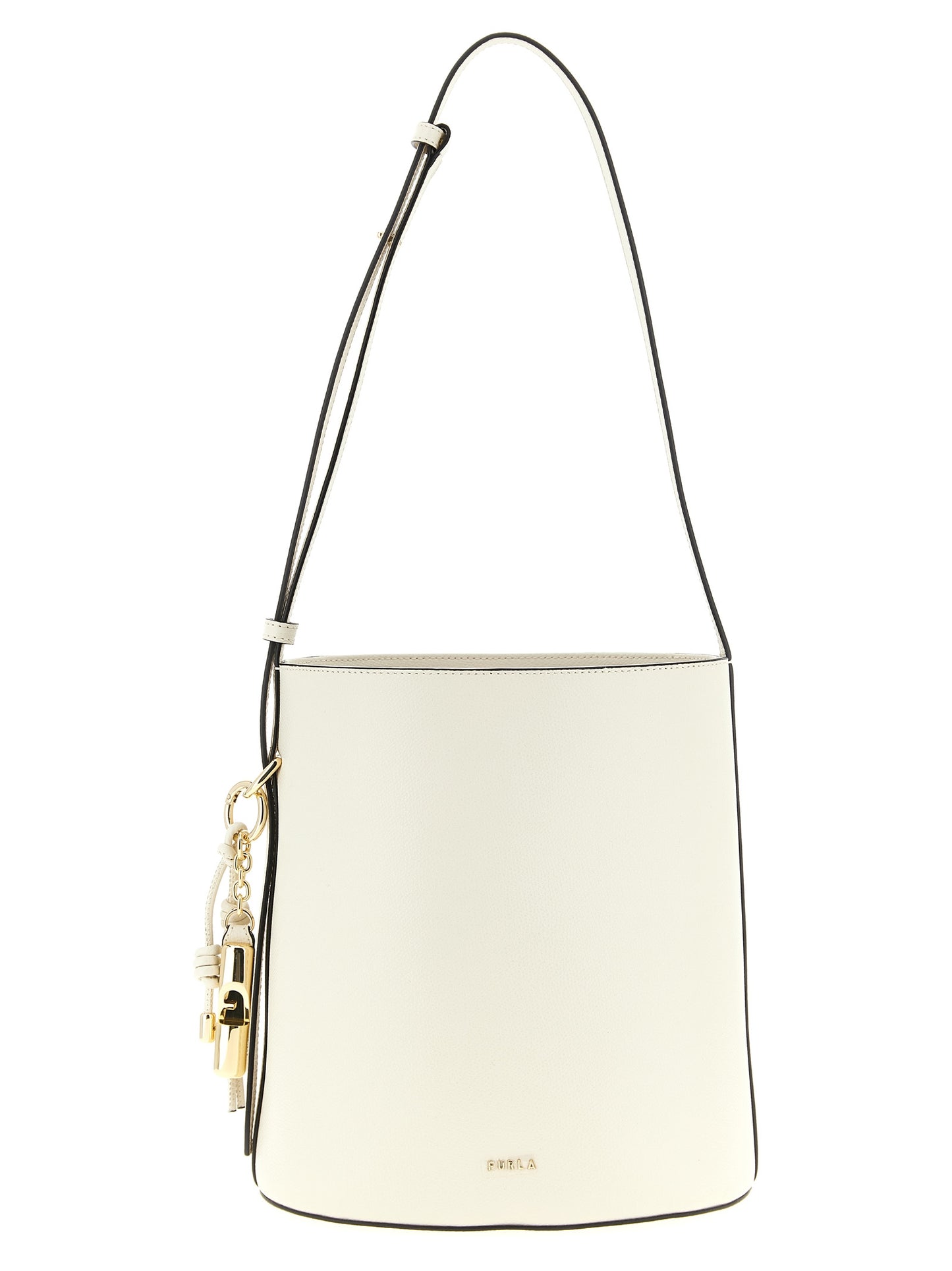 White Calfskin Shoulder Bag