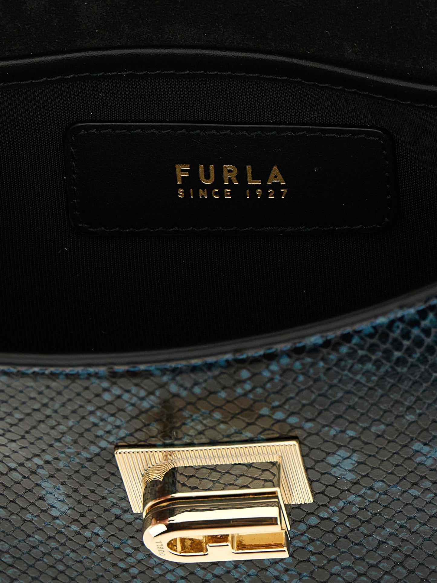 Blue Goatskin Crossbody Bag