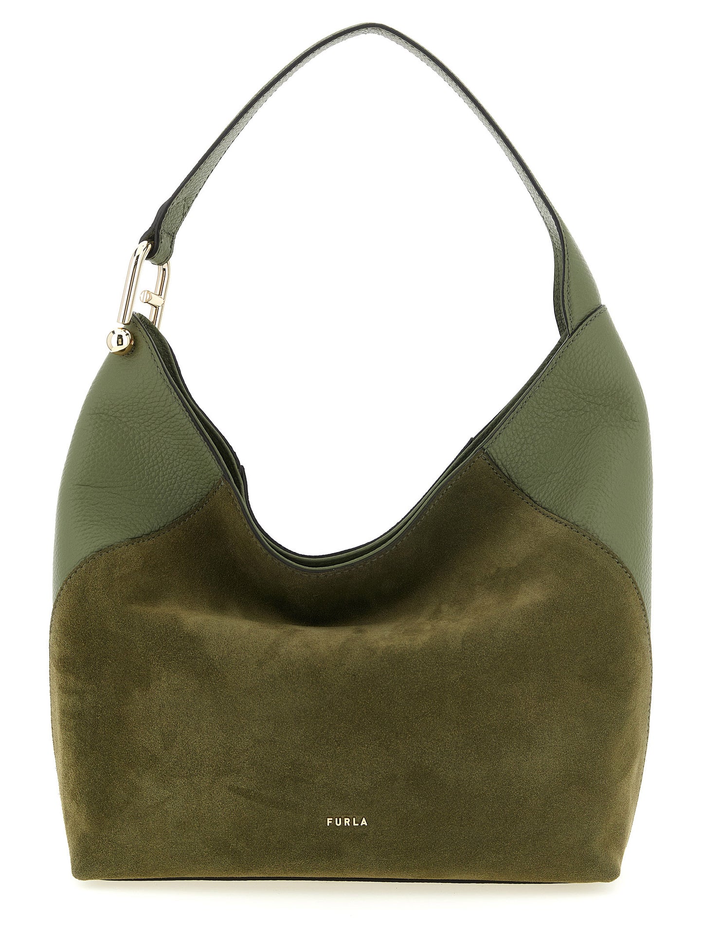 Bicolor Calfskin Shoulder Bag