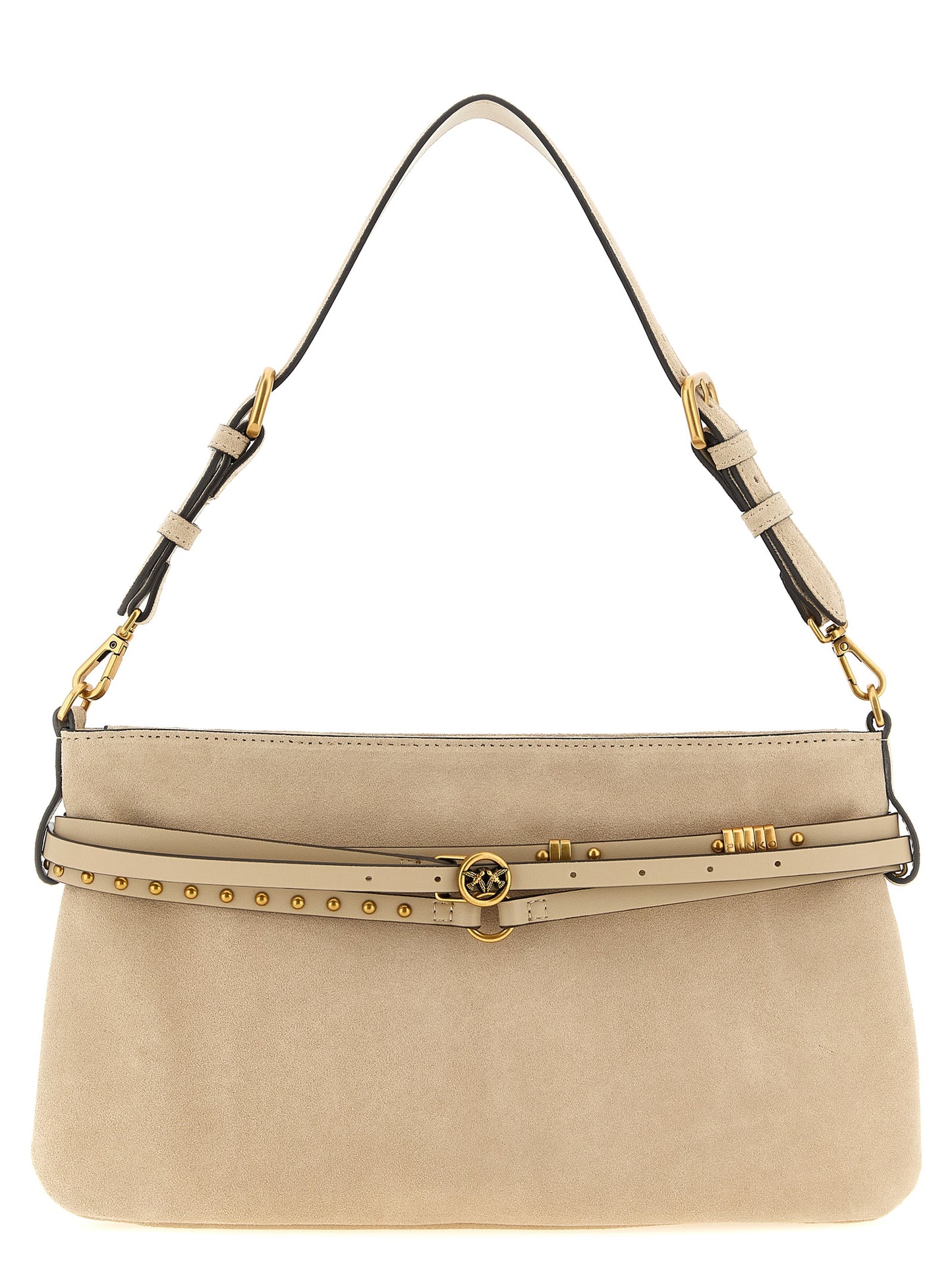 Beige Cowhide Shoulder Bag