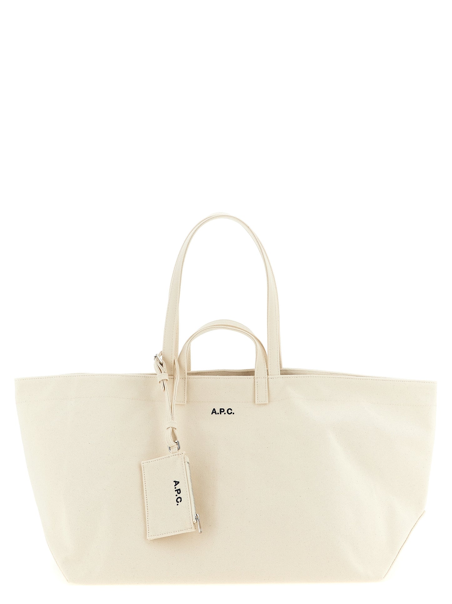 Beige Cotton Tote Bag