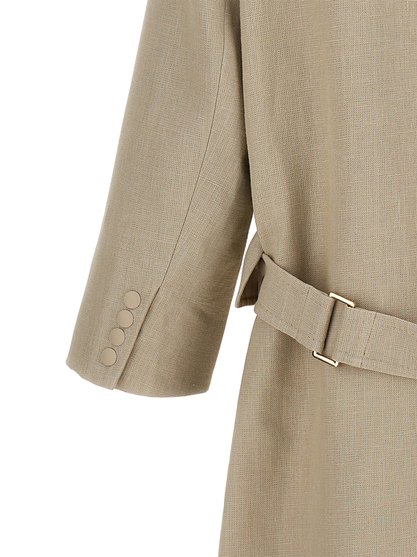 Beige Linen Coat