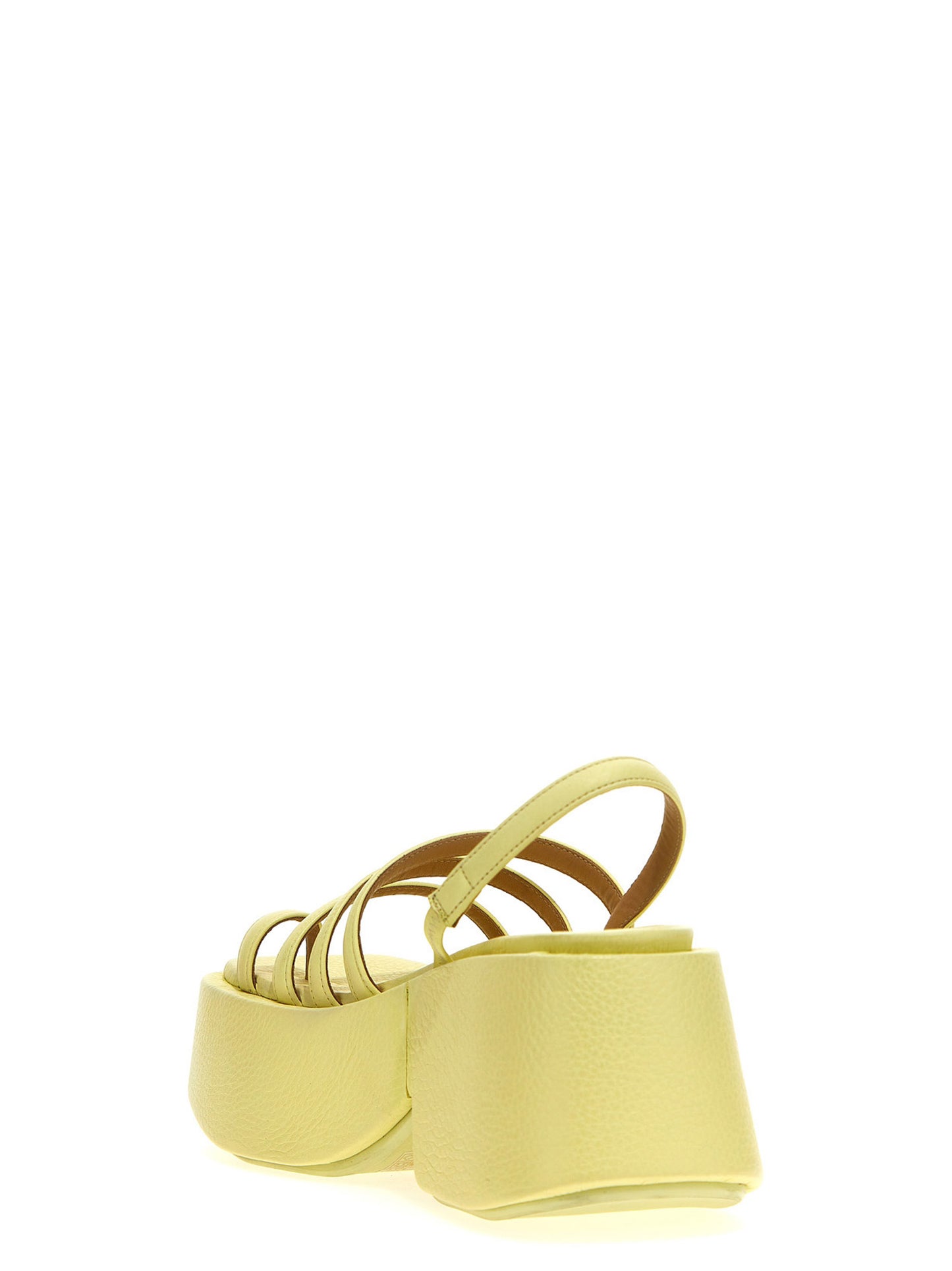 Bicolor Calfskin Stiletto Heel Sandals