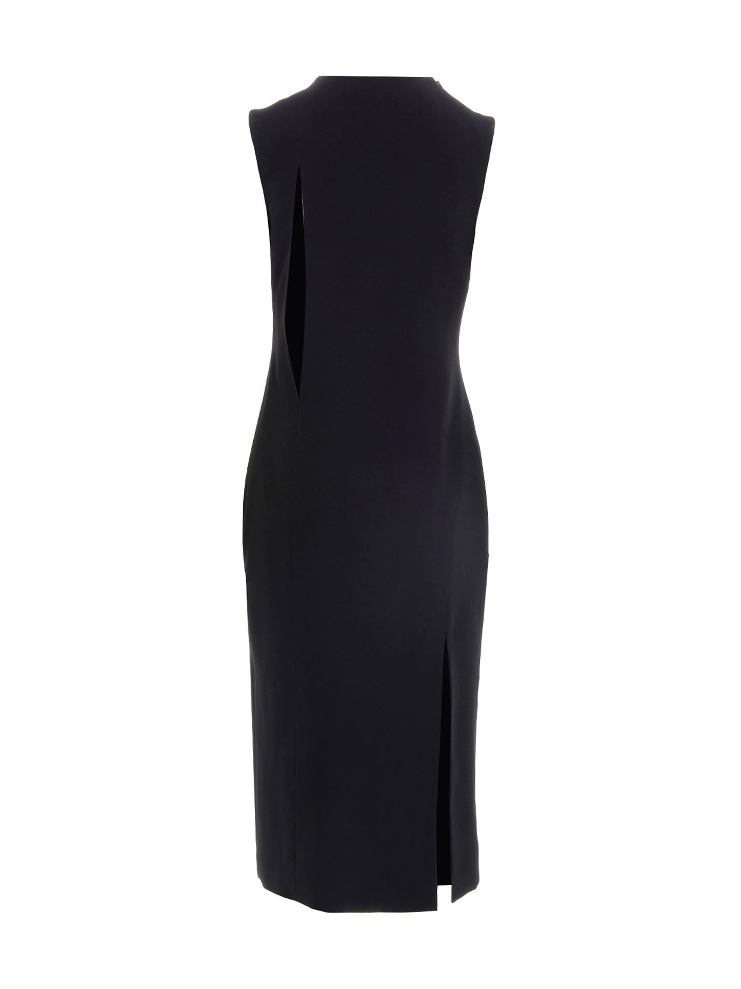 Black Acetate Midi Dress
