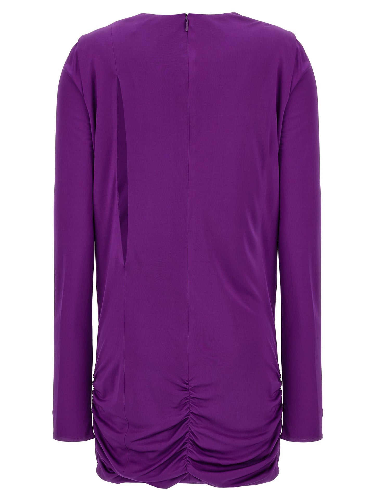 Purple Viscose Short Dress