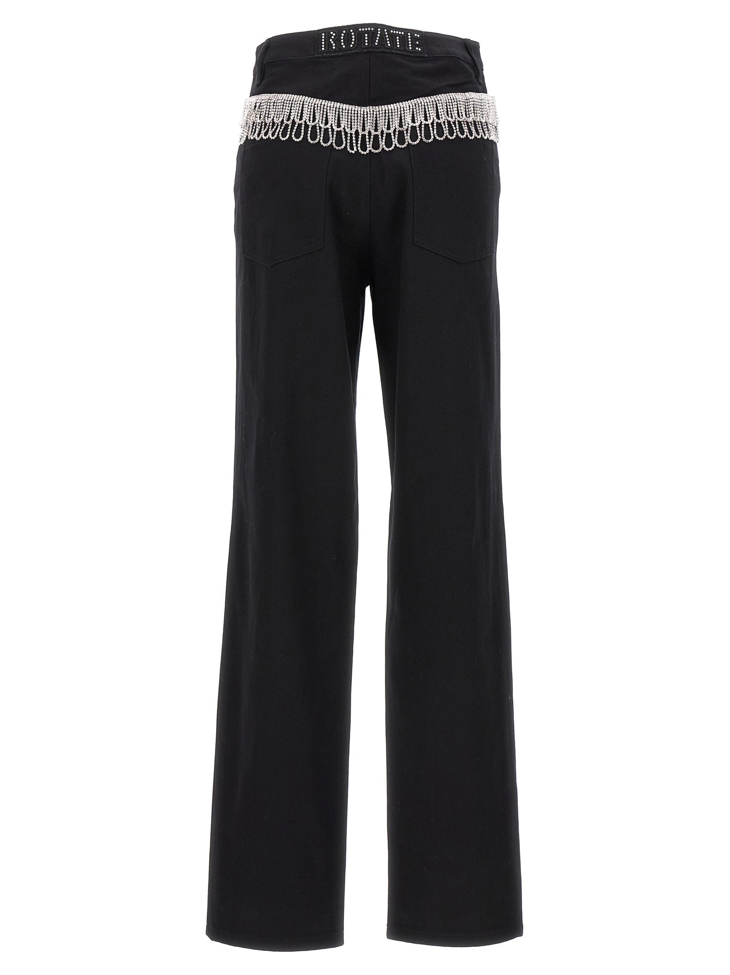 Black Cotton High-Waisted Jean