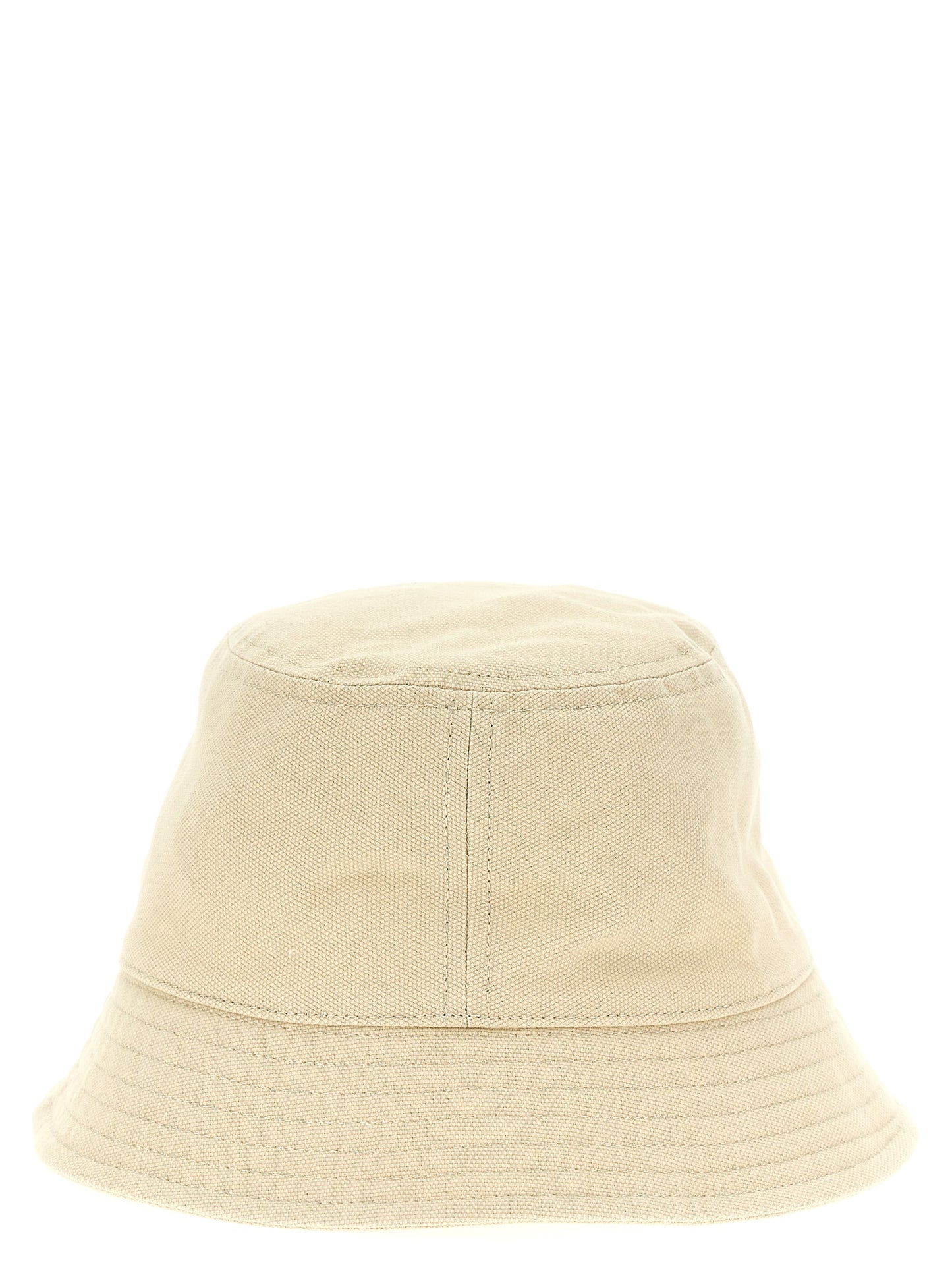 Beige Cotton Bucket Hat