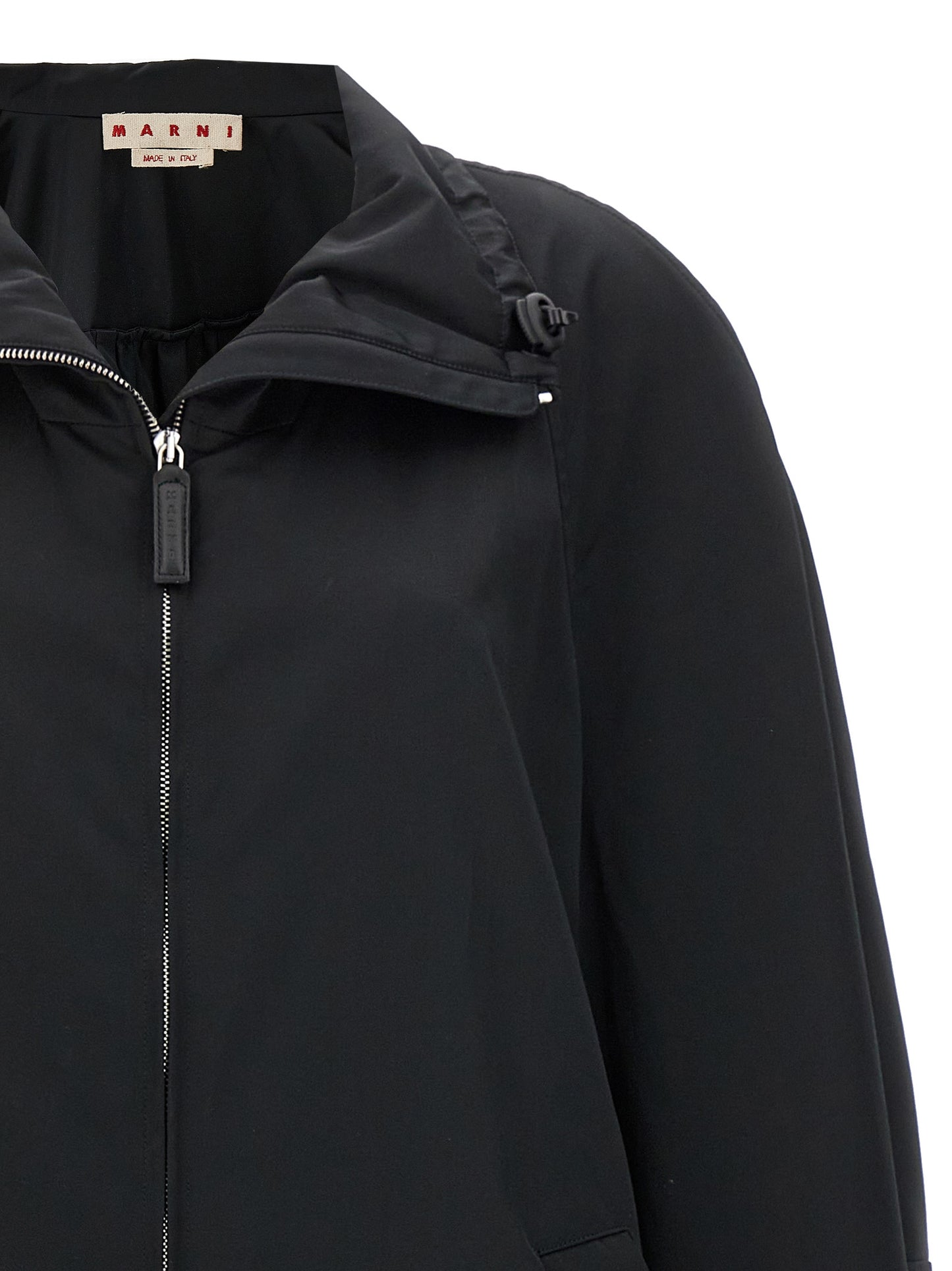 Black Polyester Parka