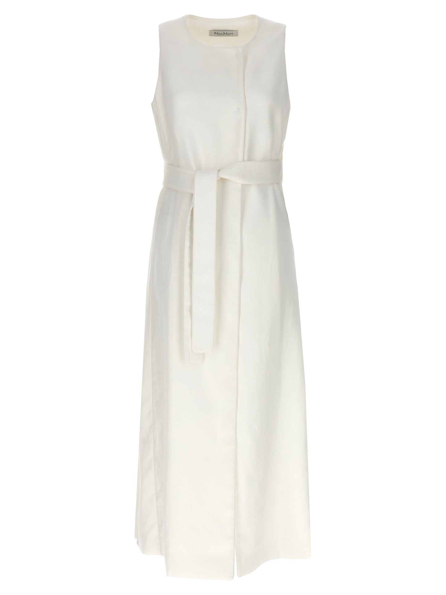 White Flax Sleeveless Jacket