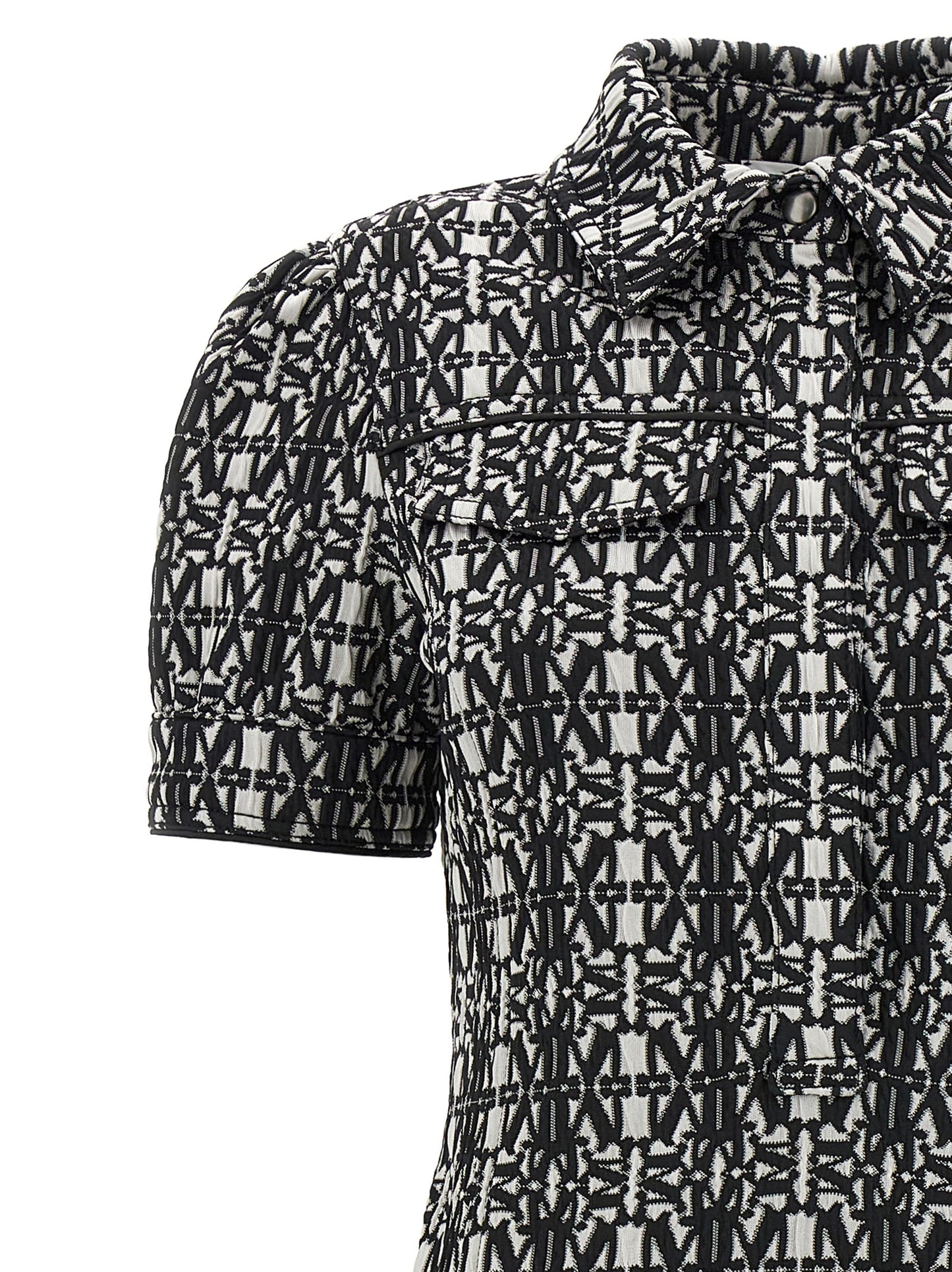 Bicolor Polyester Short Dress