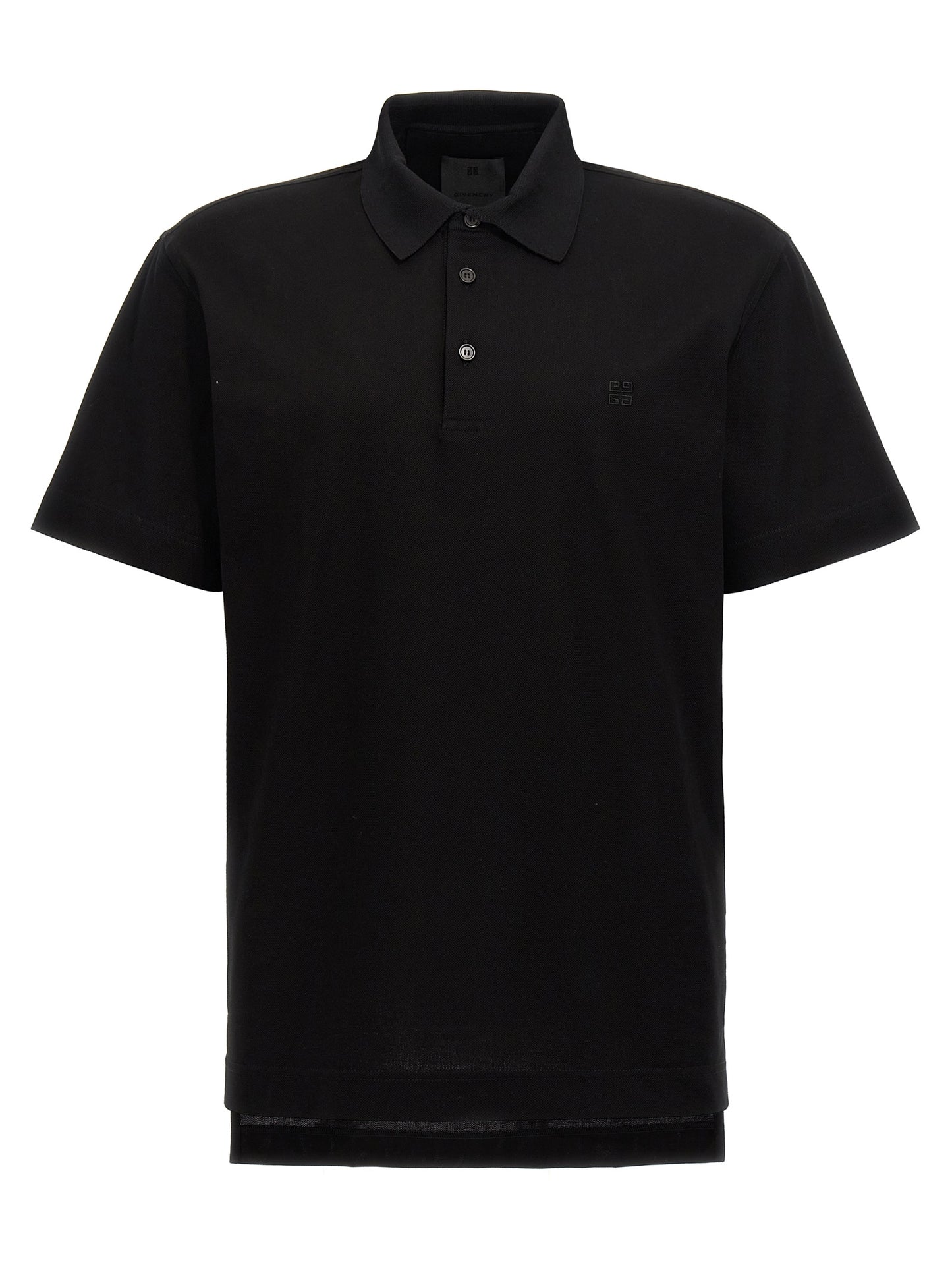 Black Cotton Polo Shirt