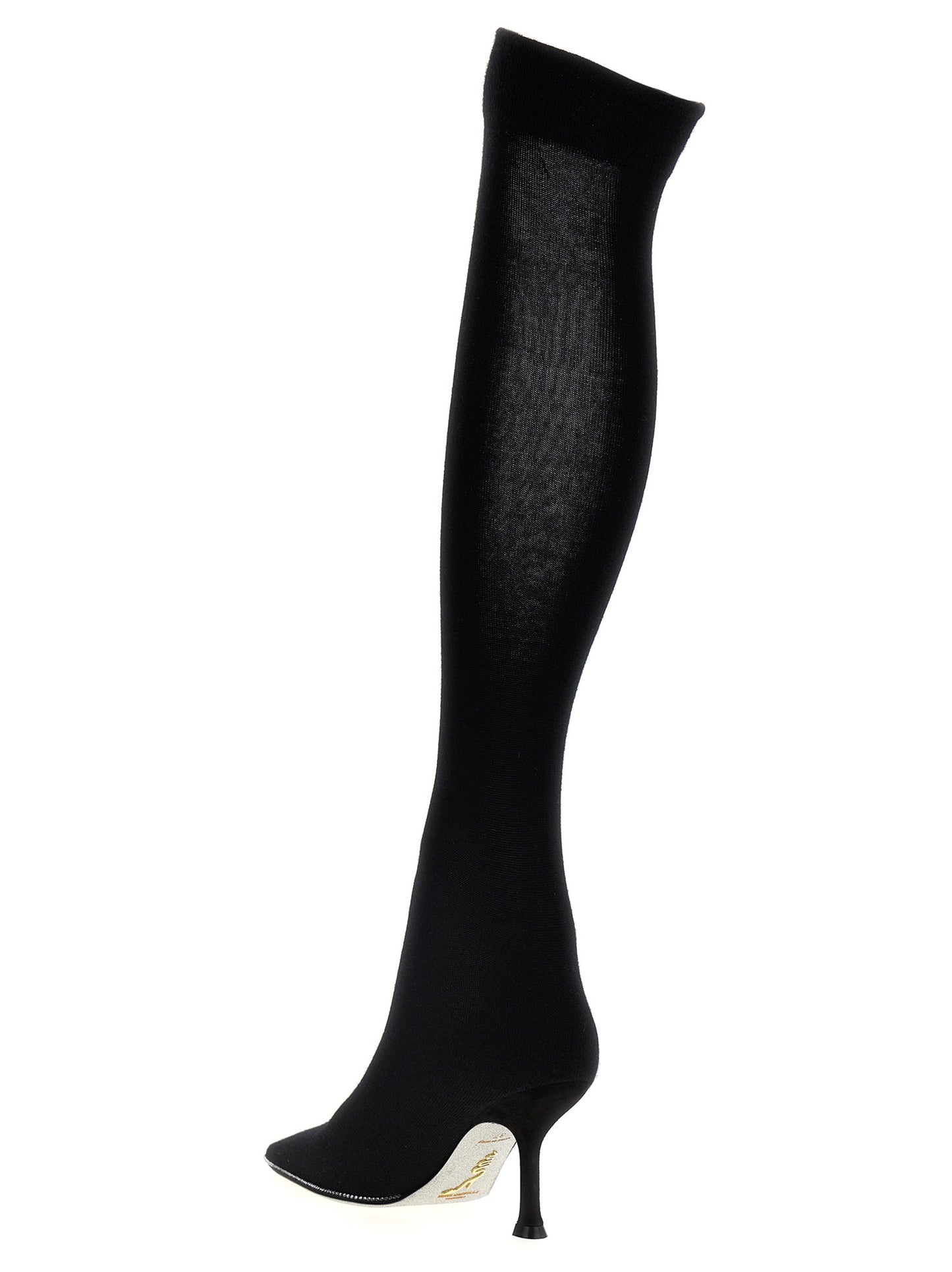 Black Leather Over The Knee