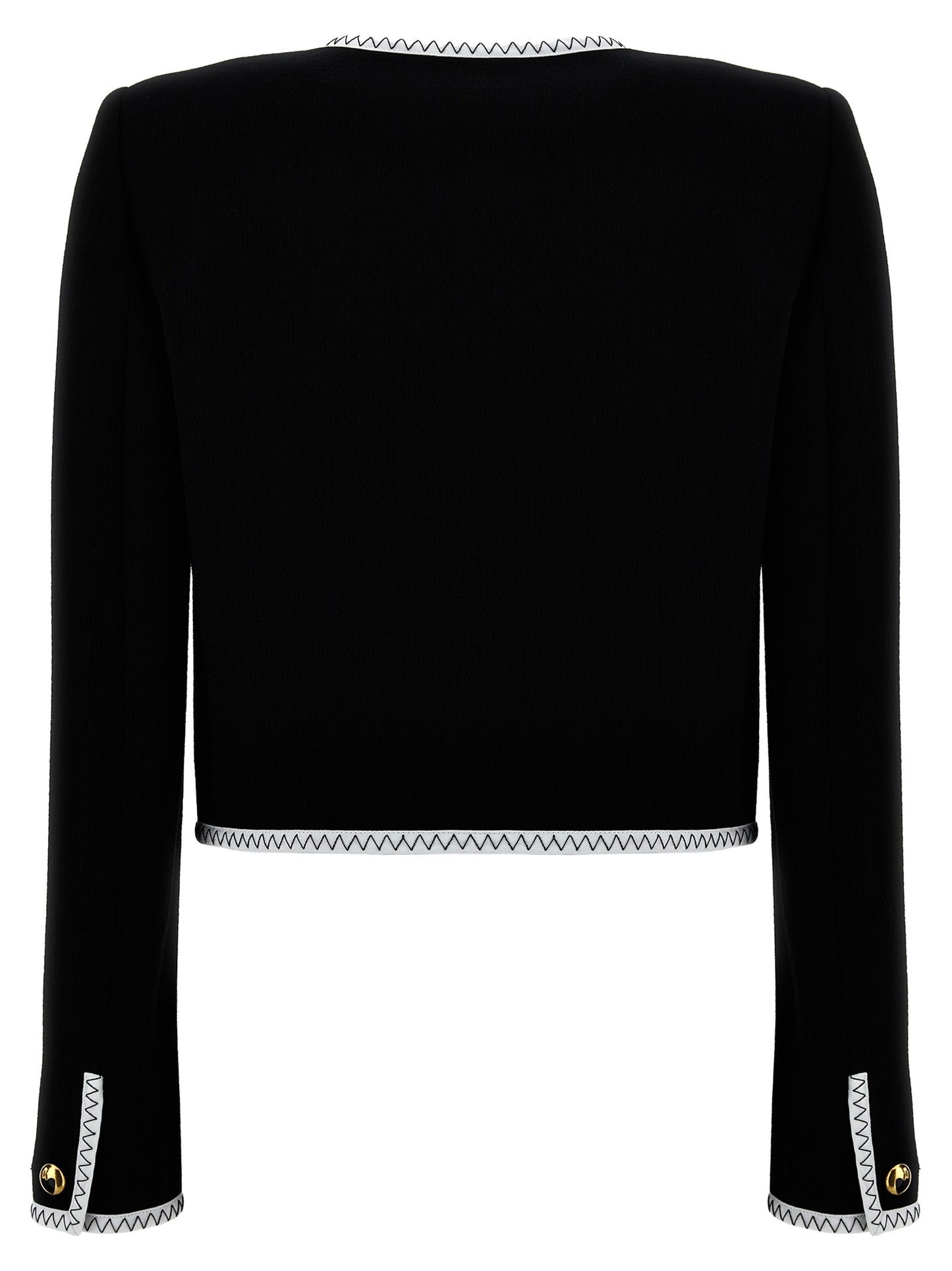 Bicolor Viscose Full-Length Jacket