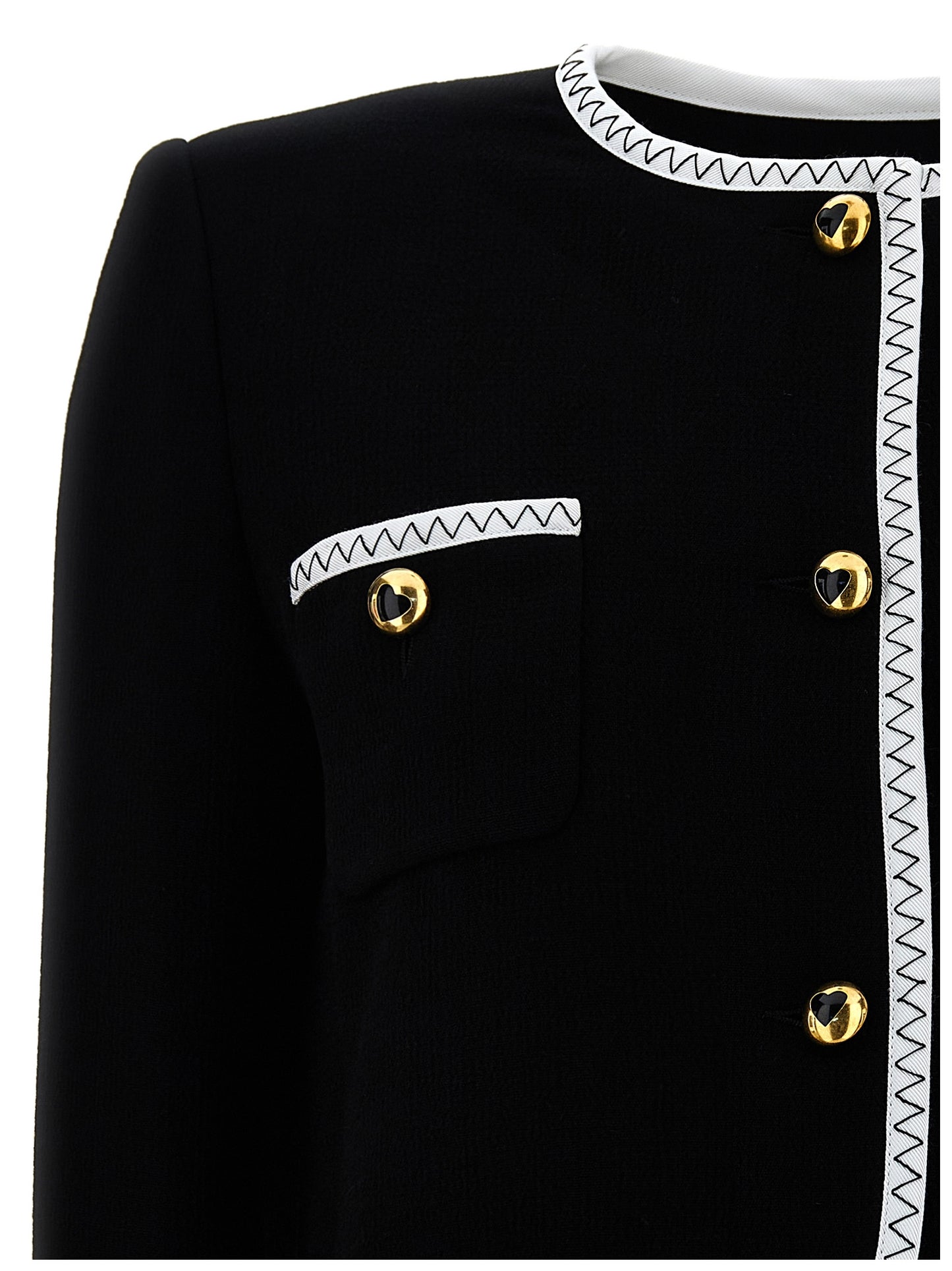 Bicolor Viscose Full-Length Jacket