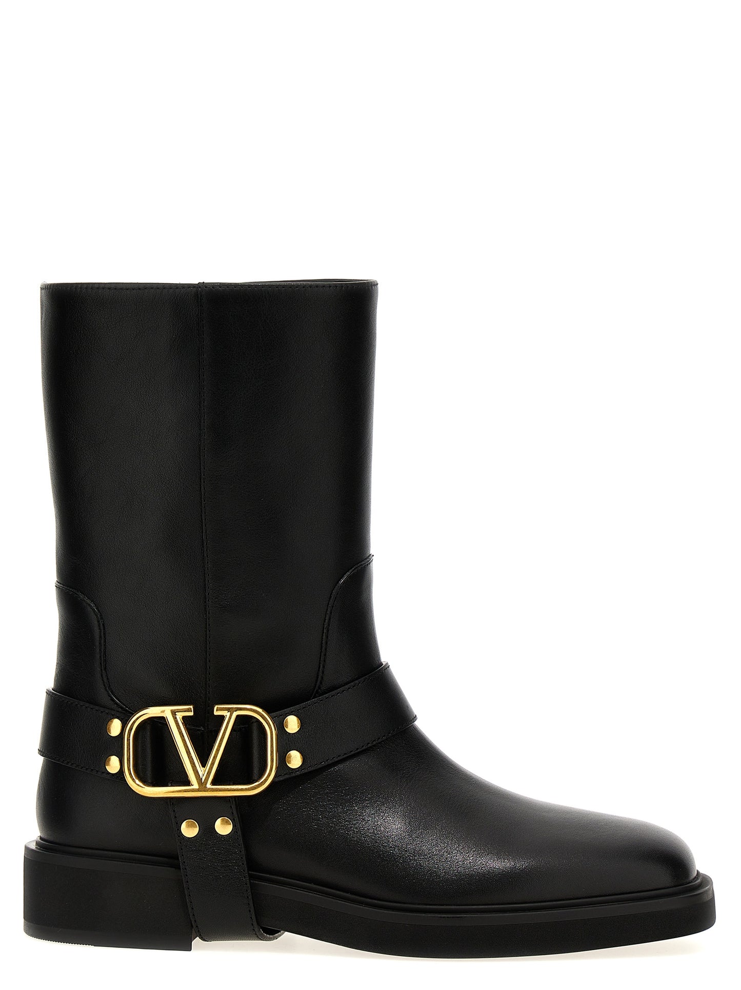 Black Calfskin Ankle Boots