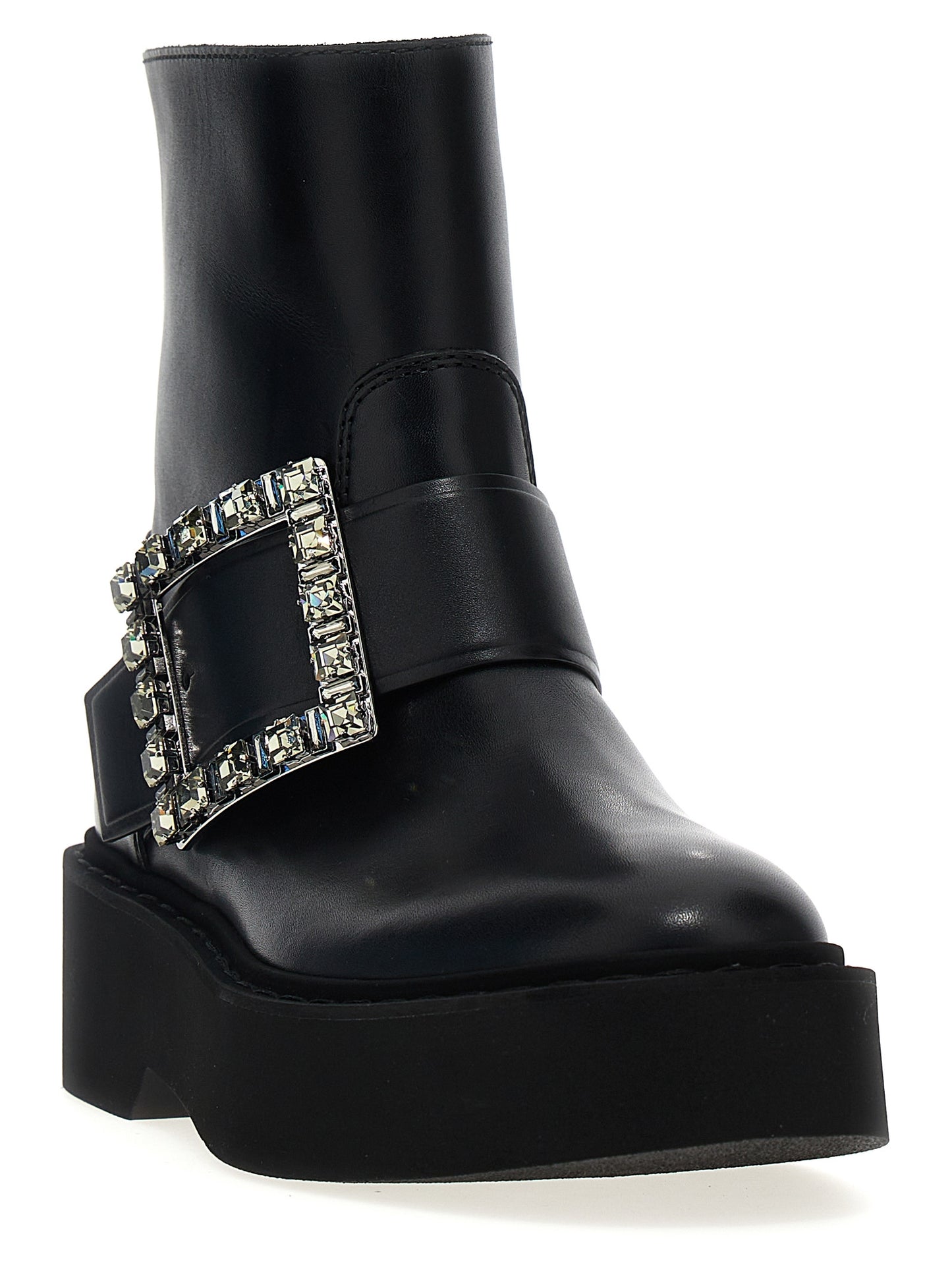 Black Calfskin Ankle Boots