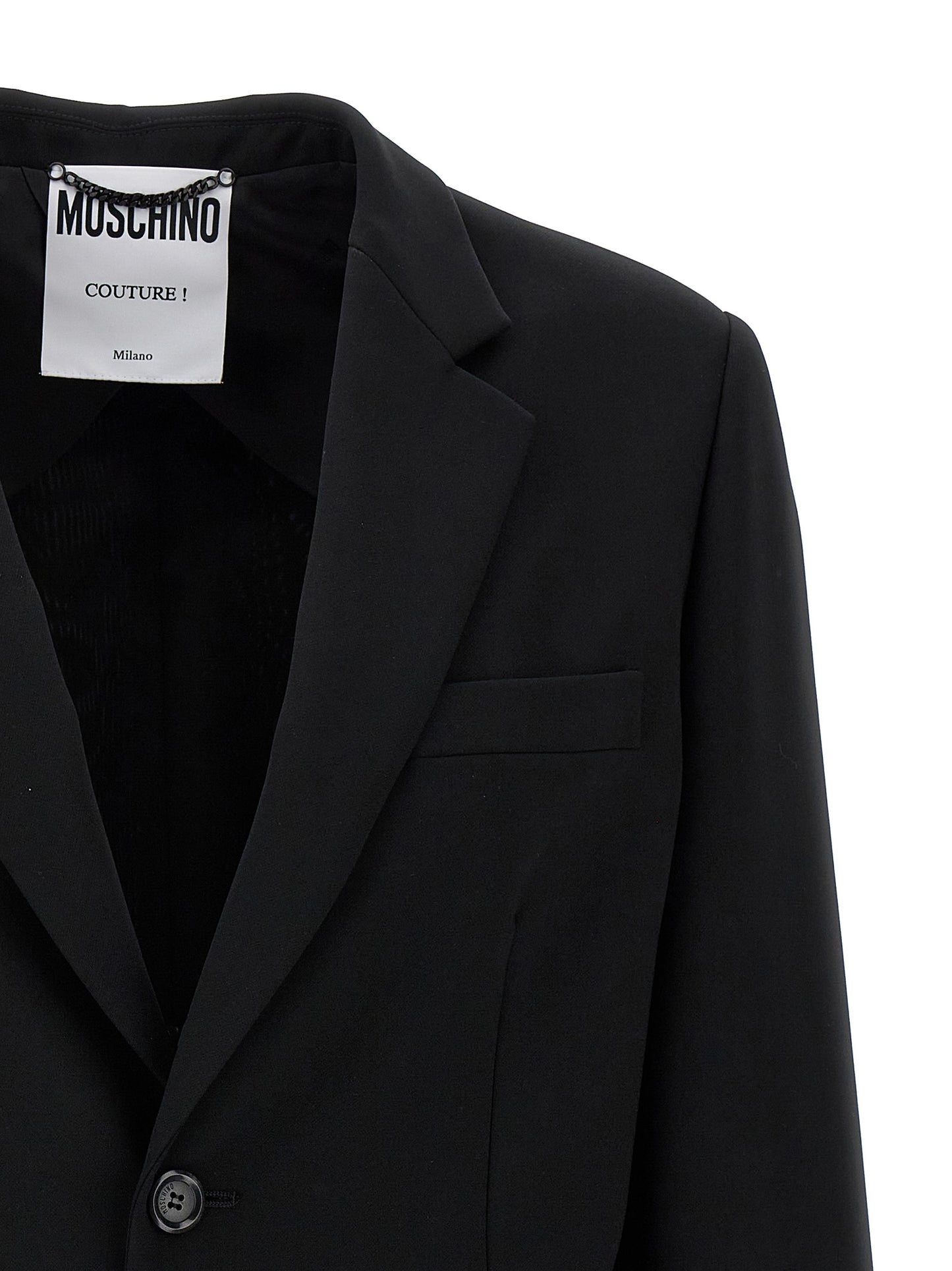 Black Polyester Blazer