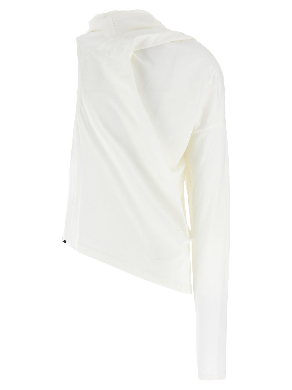 White Cotton Long Sleeve T-Shirt