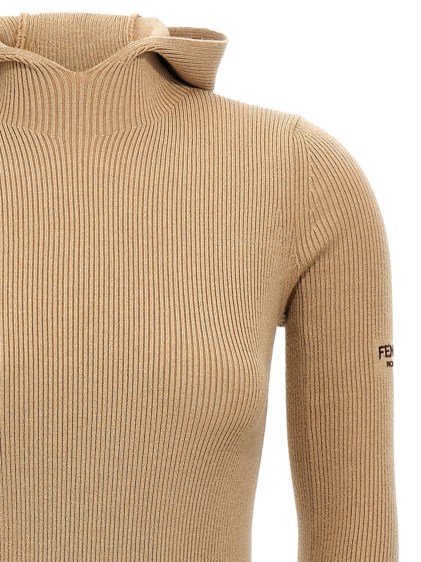 Beige Wool Short Dress
