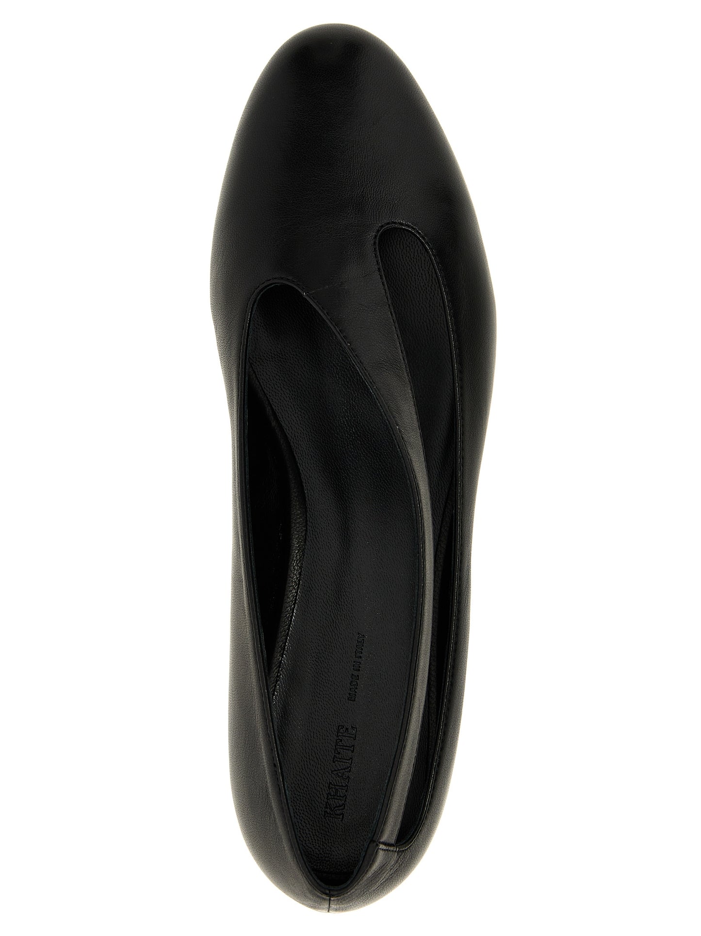 Black Lamb Leather Ballet Flats