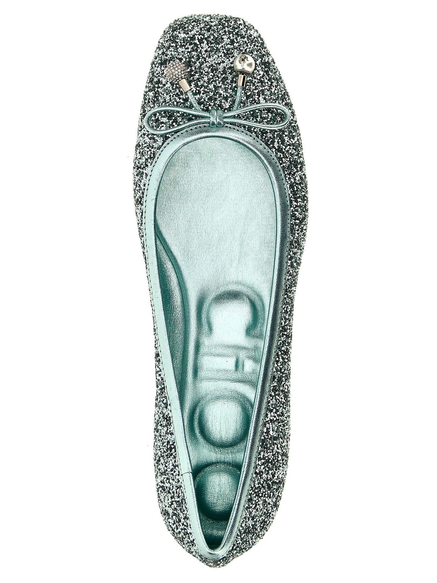 Bicolor Textile Ballet Flats