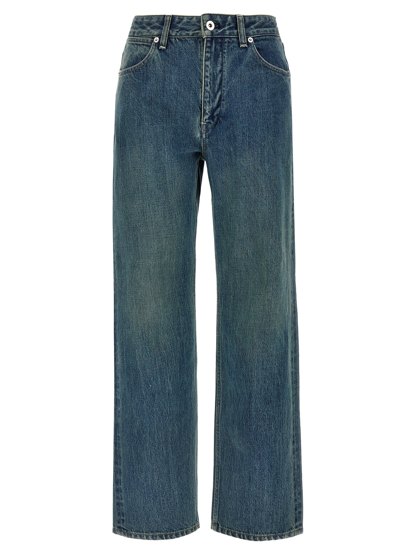 Blue Cotton Slim Fit Jeans