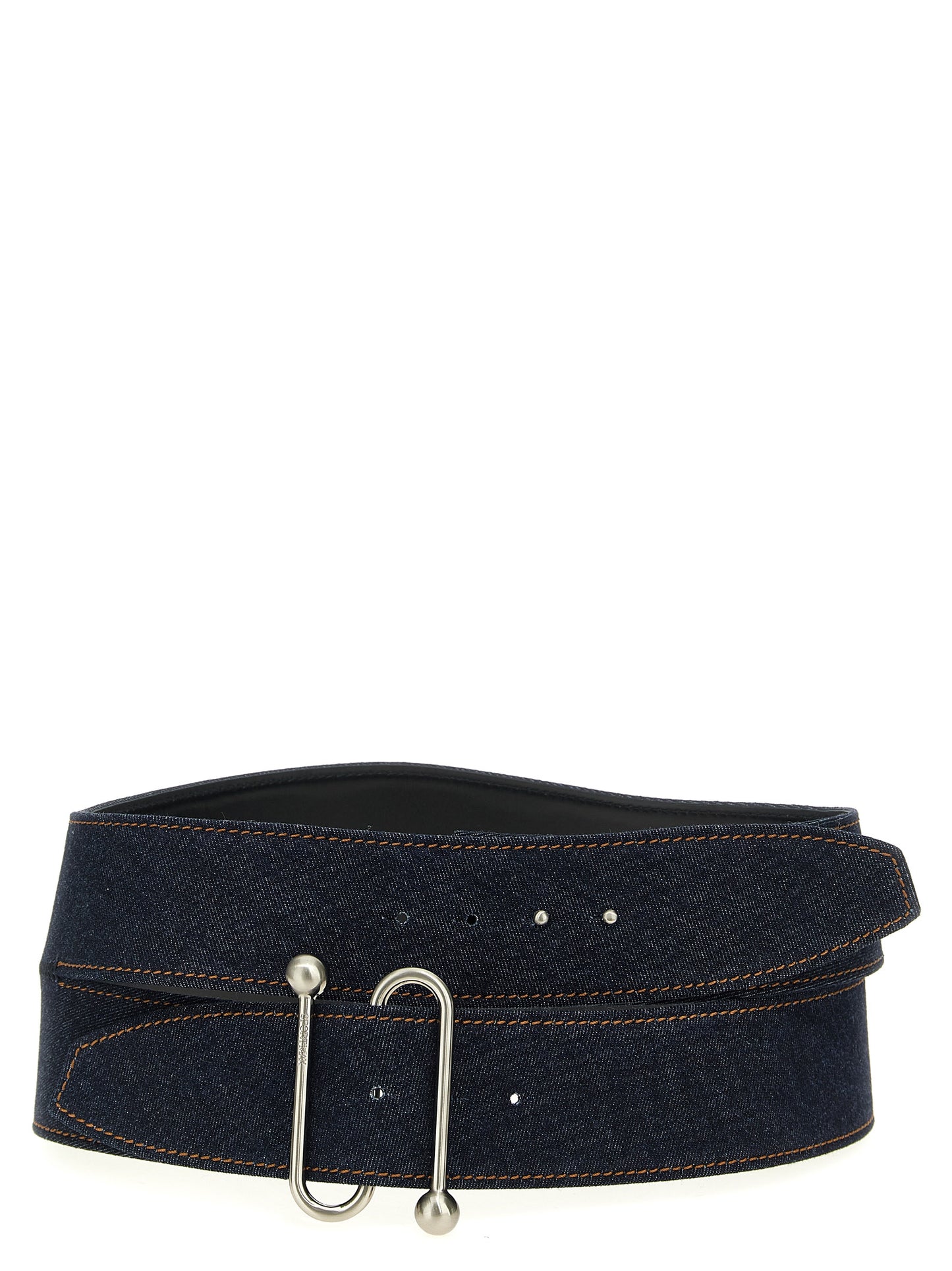 Blue Cotton High-Waist Belt