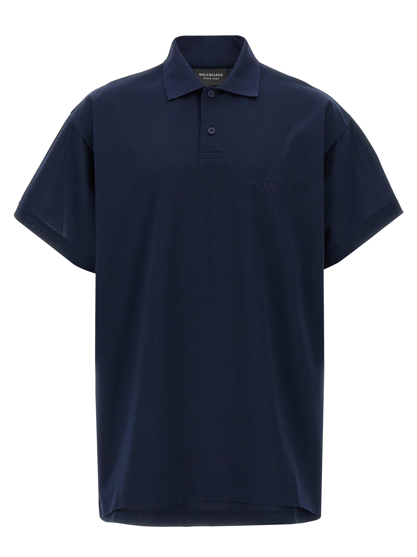 Blue Cotton Polo Shirt