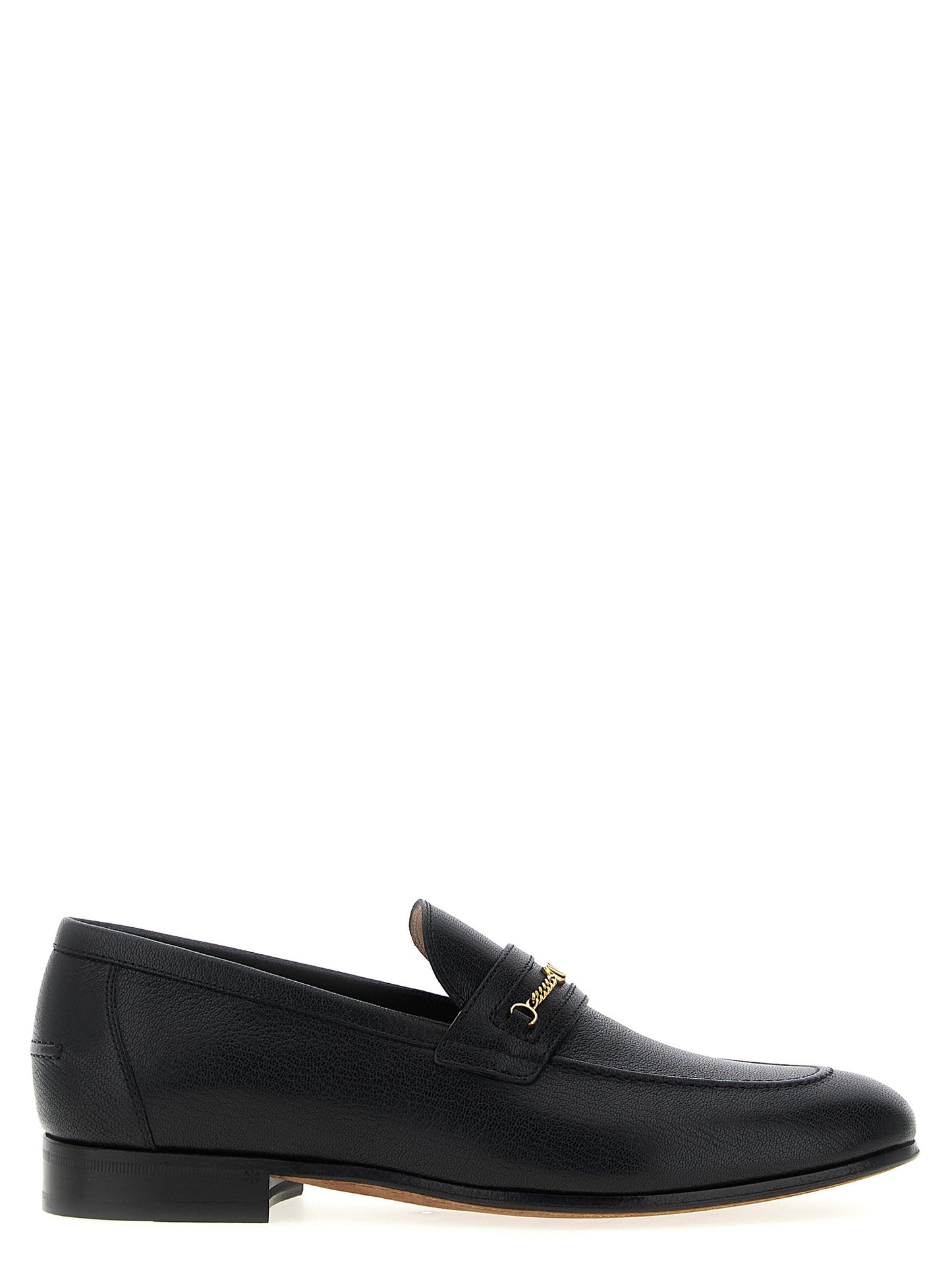 Black Goatskin Slip-On Loafers