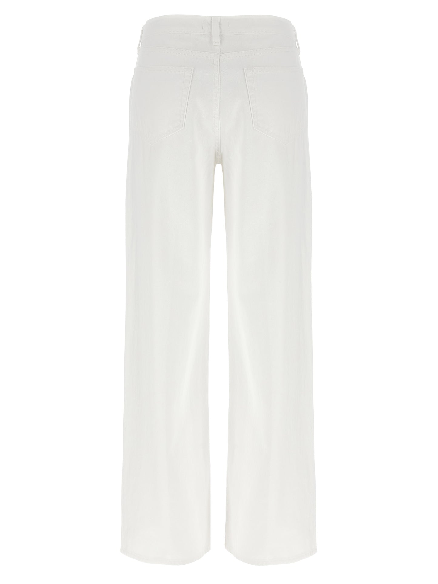 White Cotton High-Waisted Jean