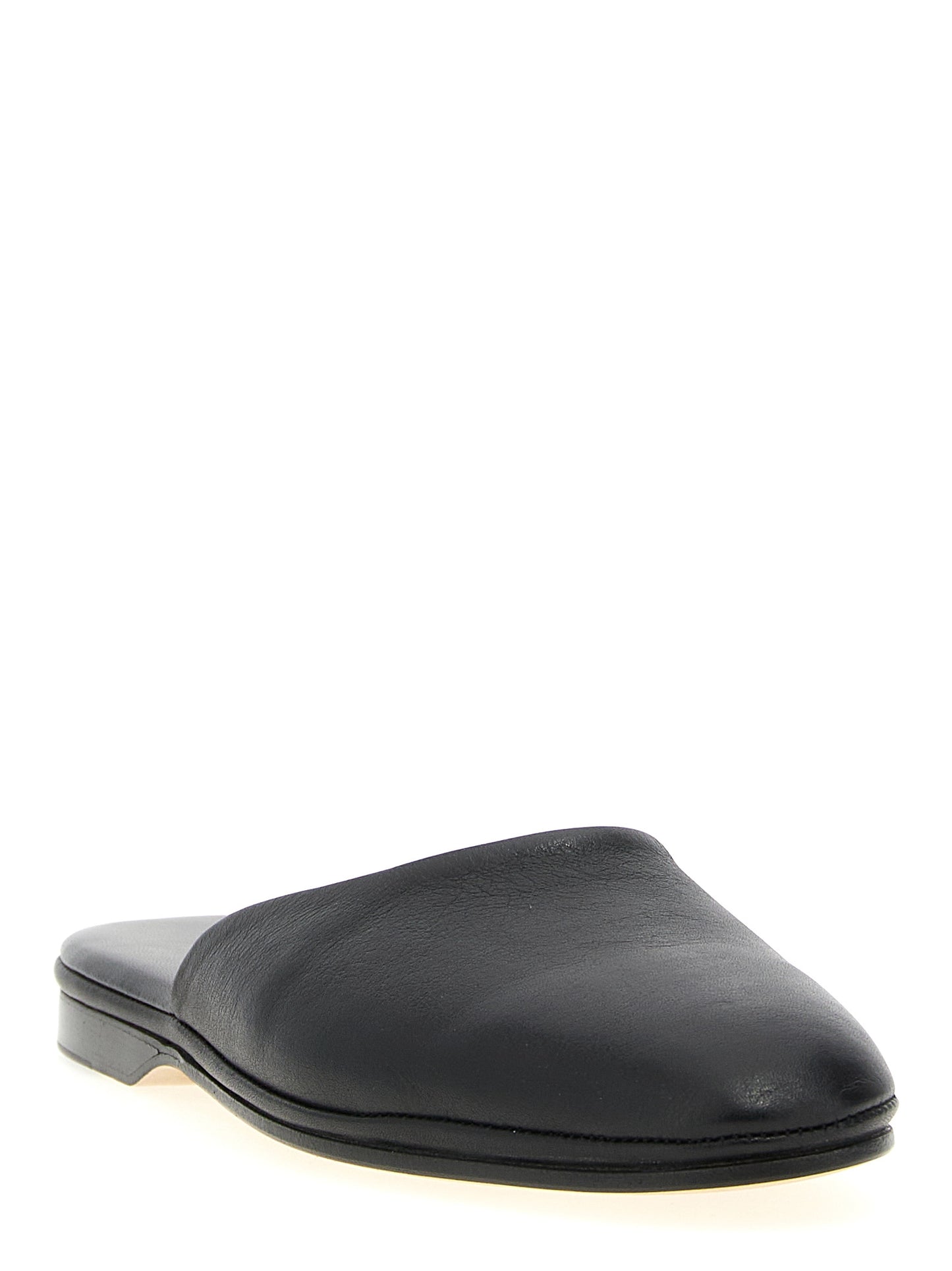 Black Calfskin Mules