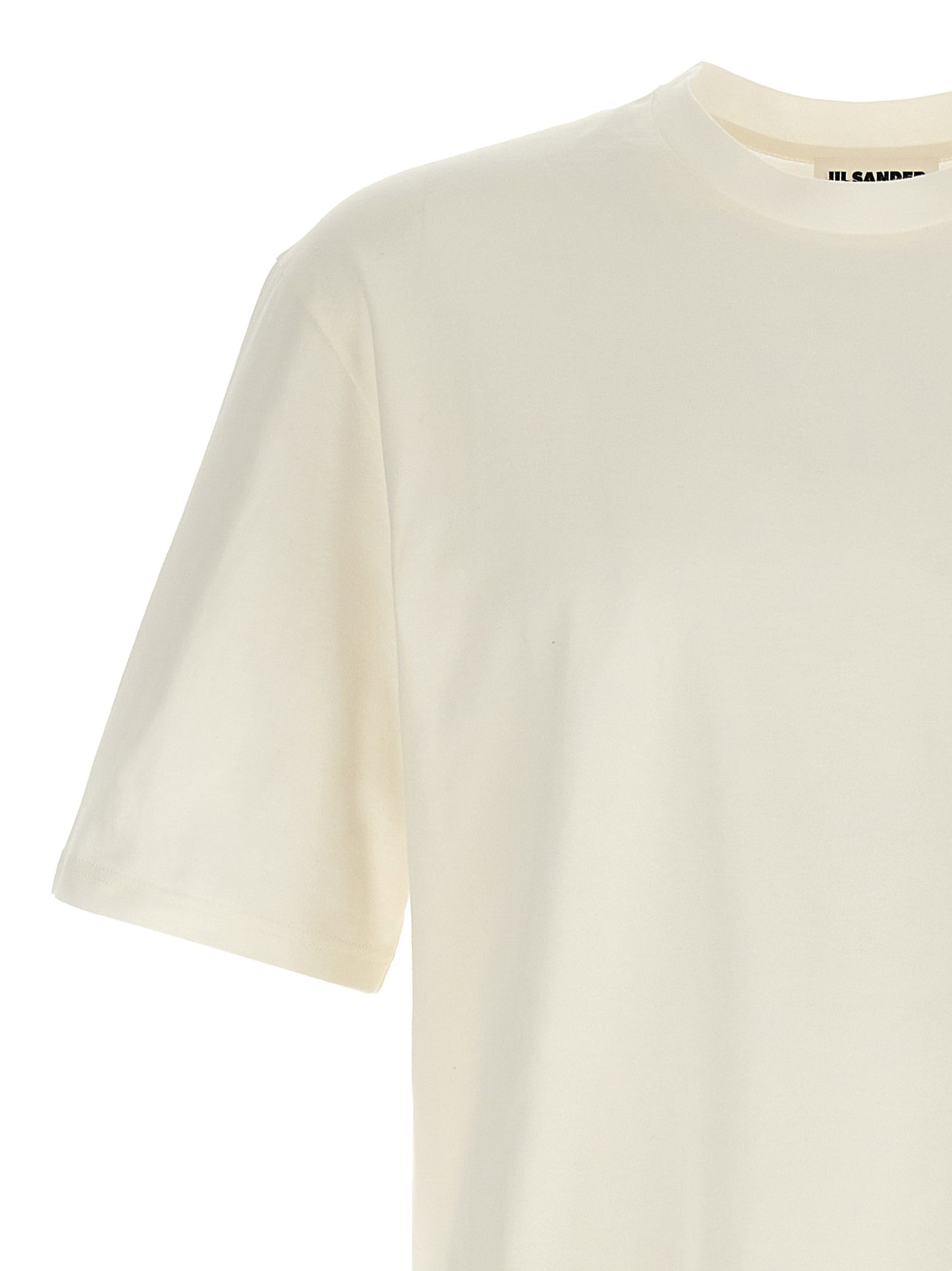 White Cotton Long Sleeve T-Shirt