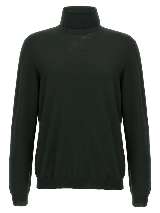 Bicolor Virgin Wool Cardigan