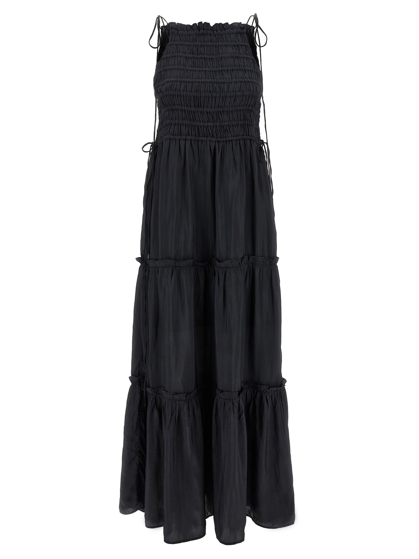 Gray Viscose Long Dress