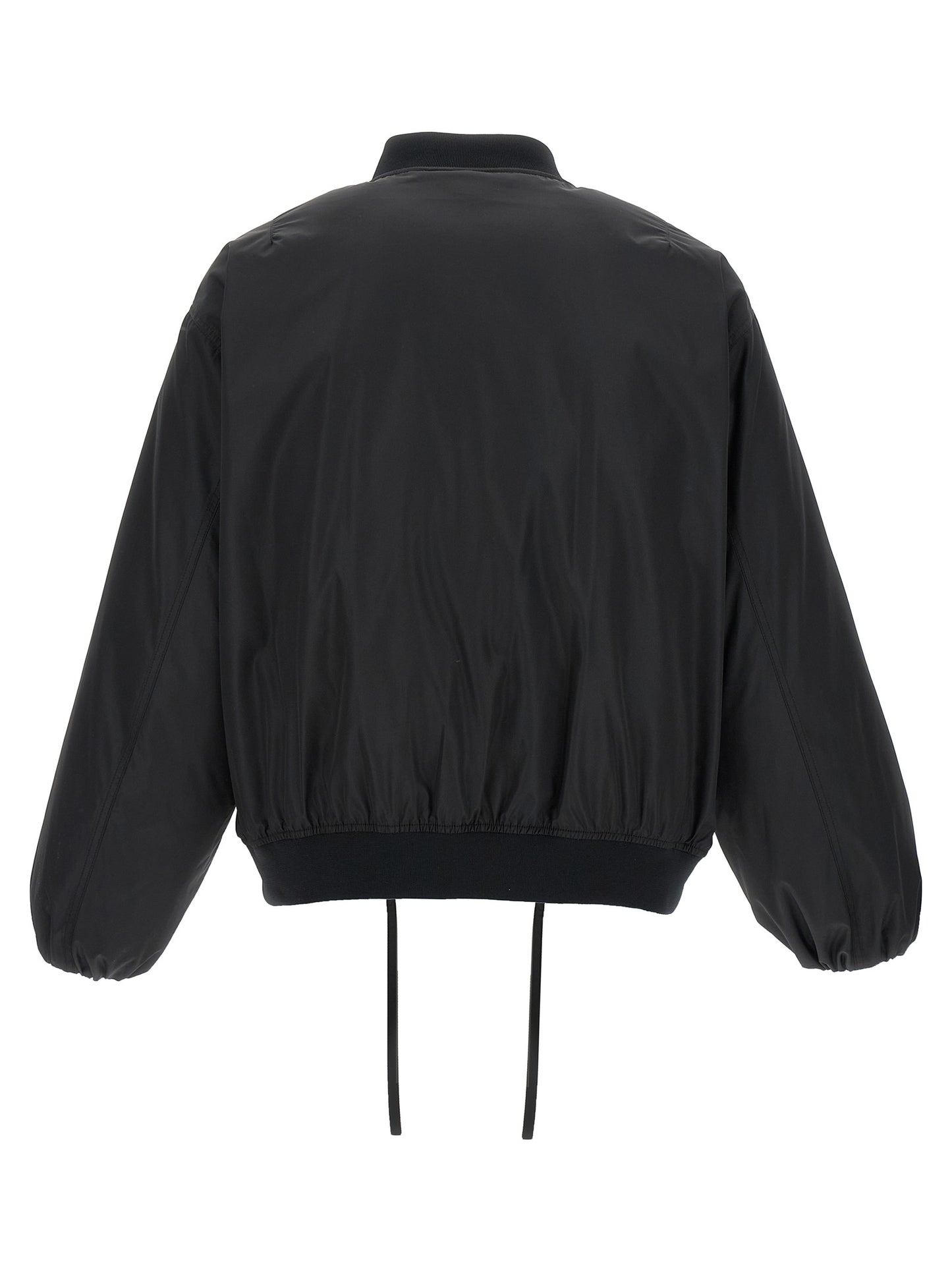 Black Polyester Bomber