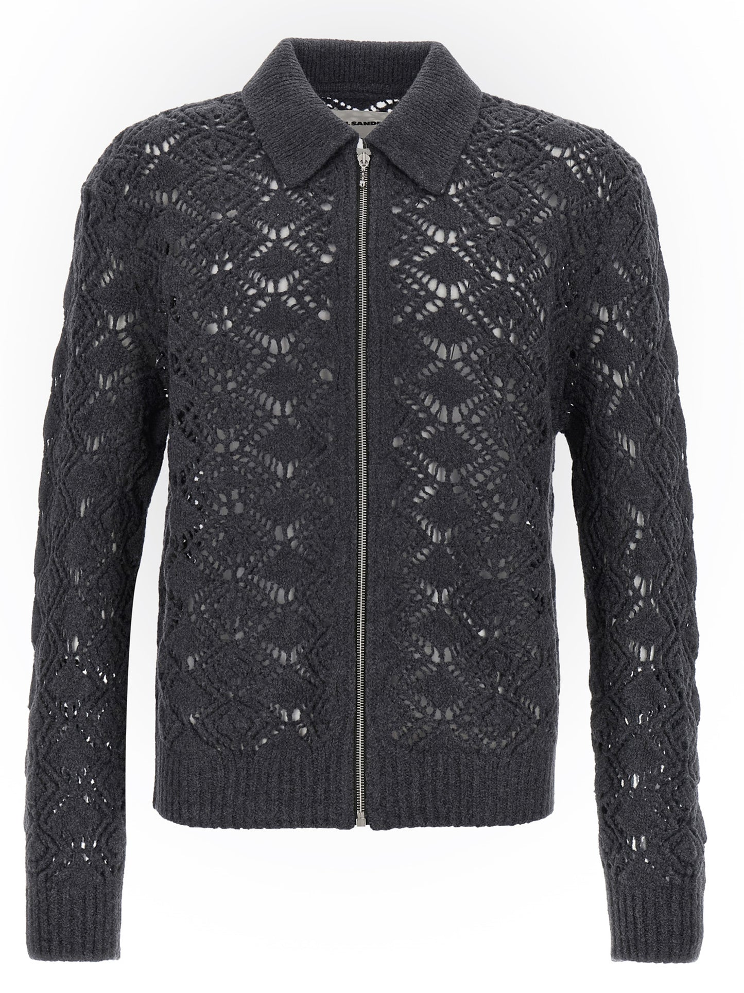 Gray Virgin Wool Cardigan