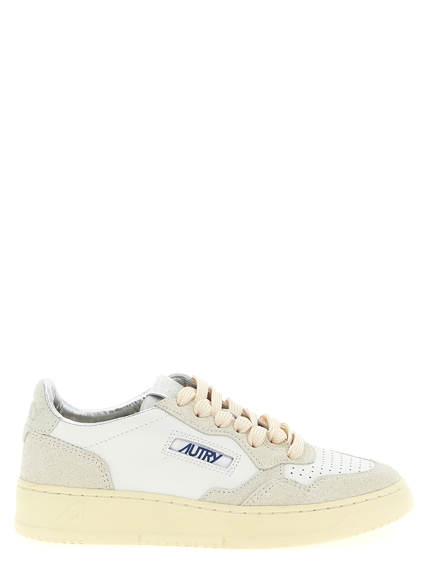 Beige Cowhide Low Top Sneakers