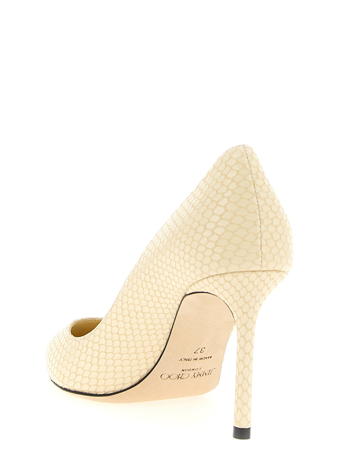 Bicolor Leather High Heel Pumps