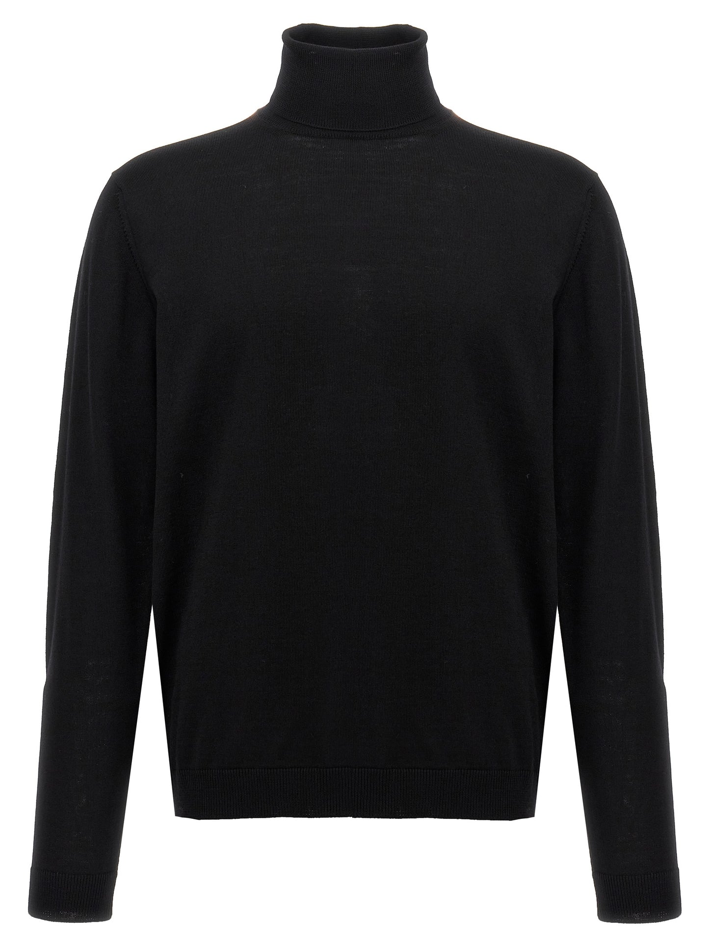 Black Merino Wool Cardigan