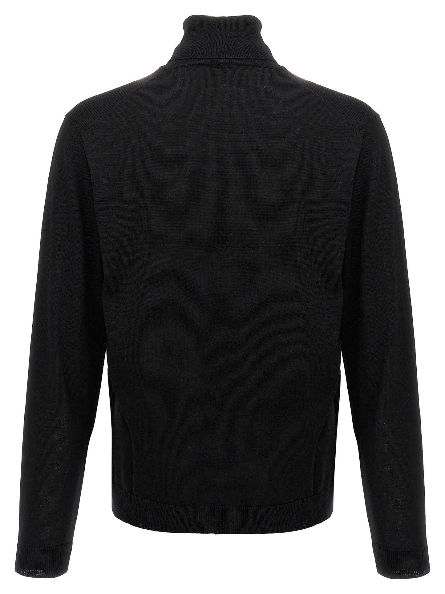 Black Merino Wool Cardigan