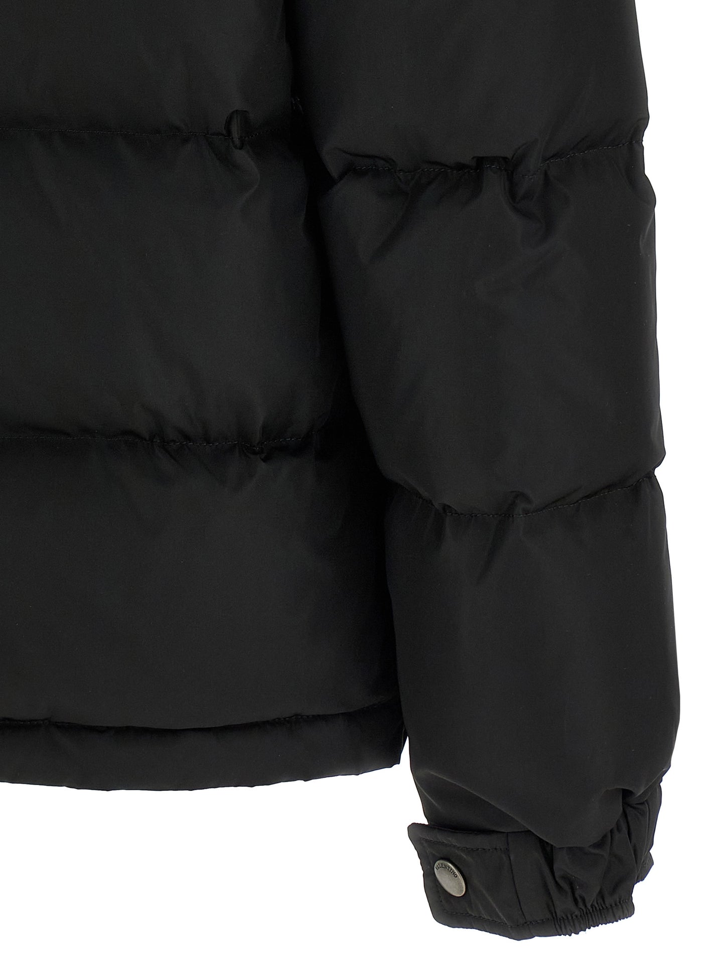 Black Polyamide Full-Length Jacket