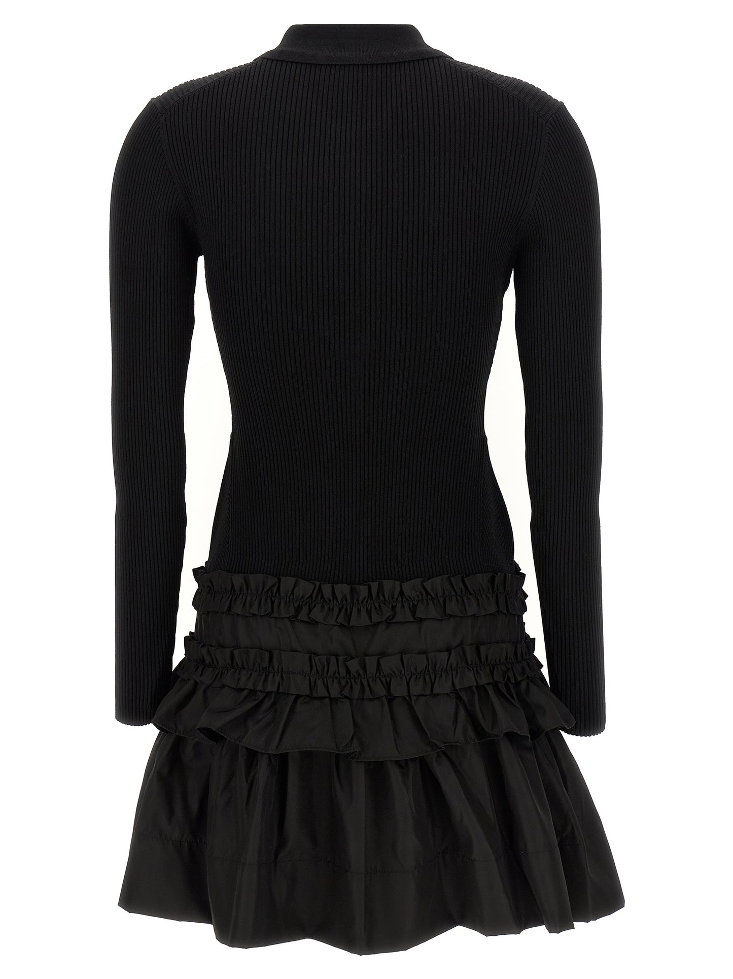 Black Viscose Short Dress