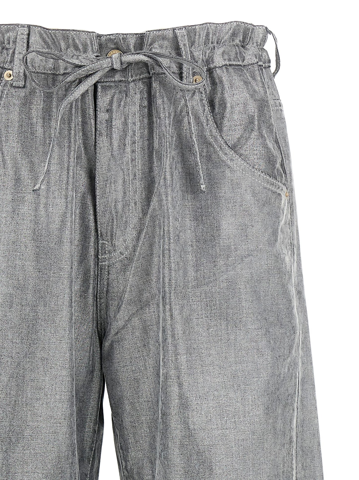 Silver Cotton Jeans Denim
