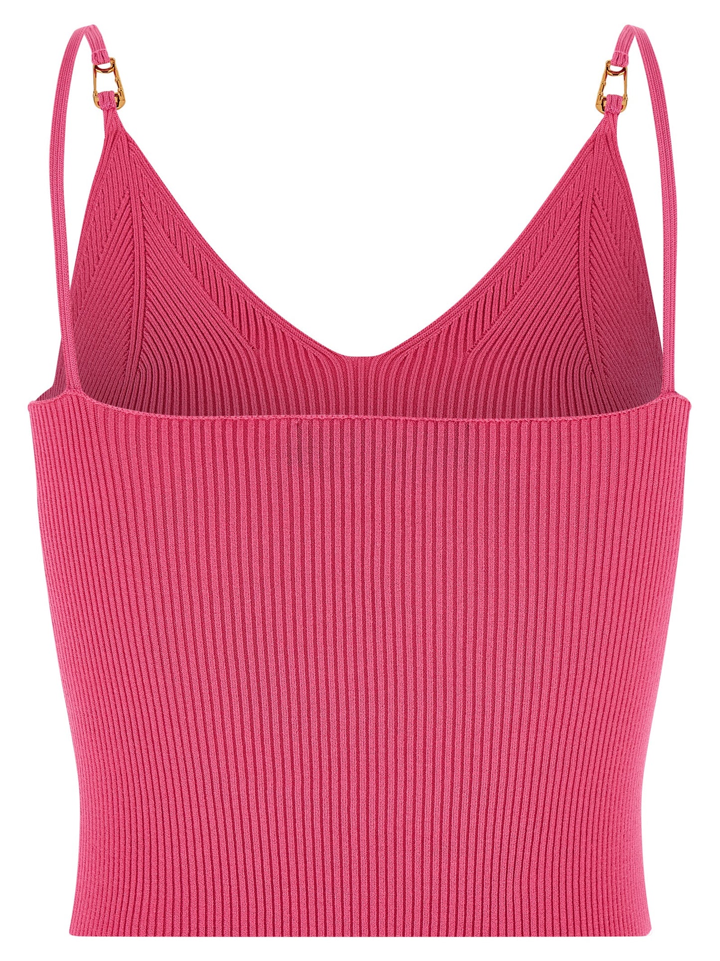 Fuchsia Viscose Sleeveles T-Shirt