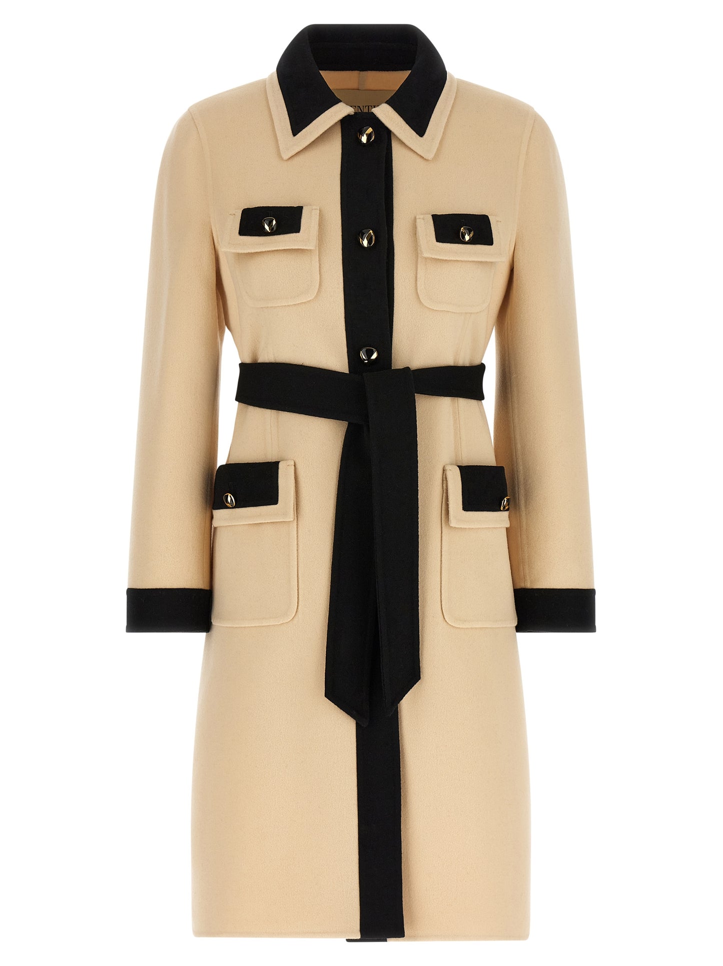 Beige Virgin Wool Coat