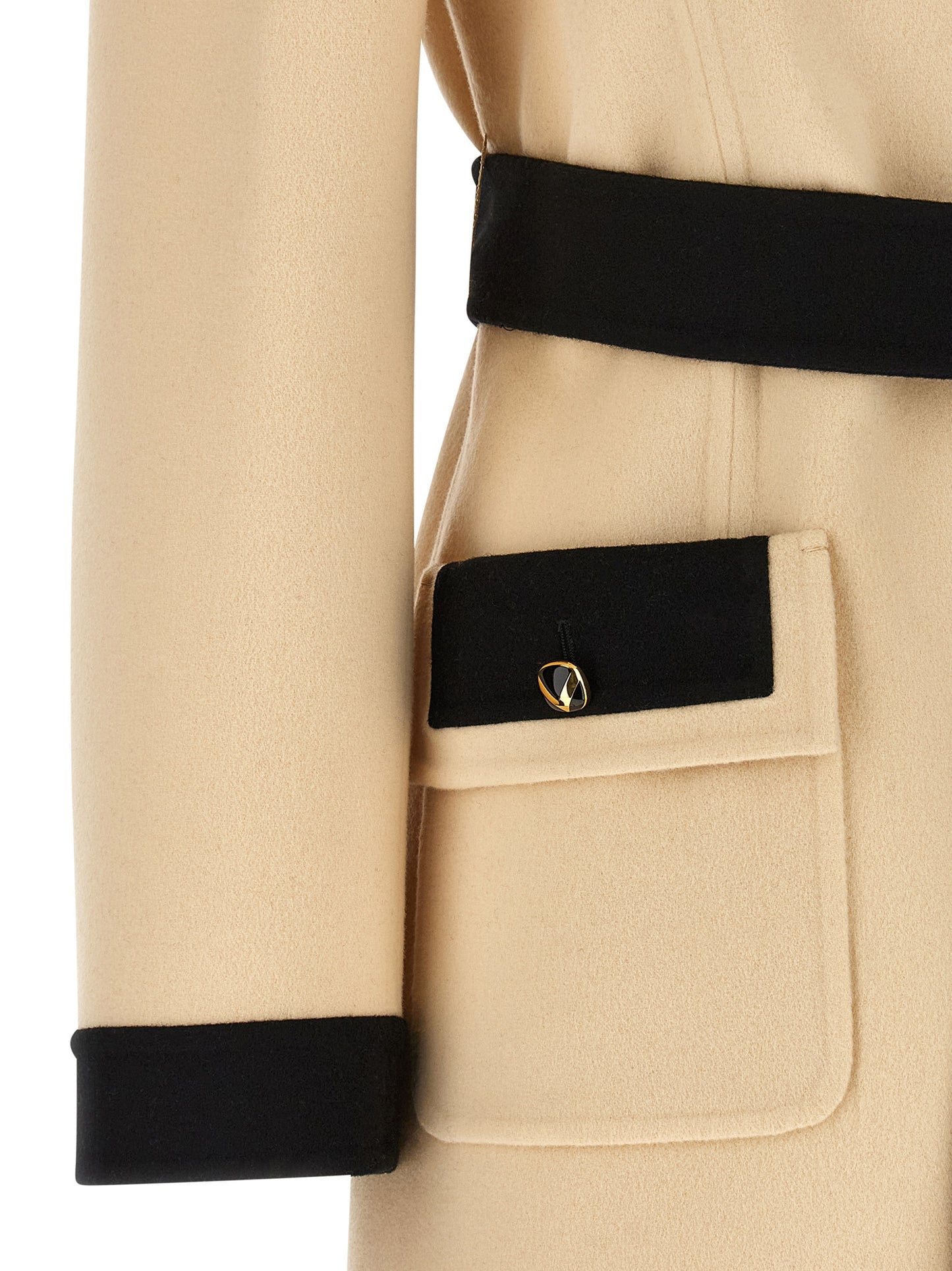 Beige Virgin Wool Coat
