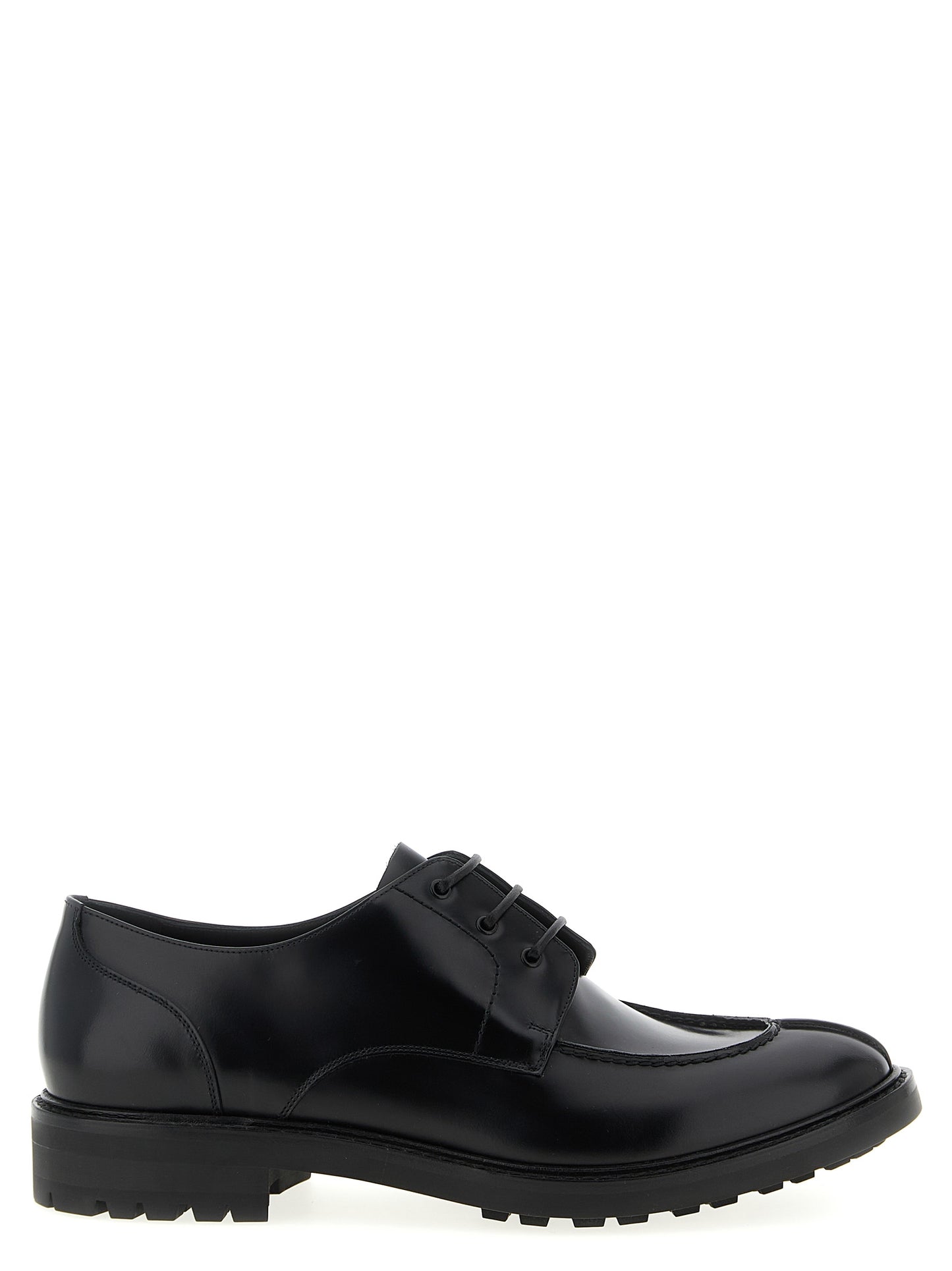Black Calfskin Oxfords And Derbies