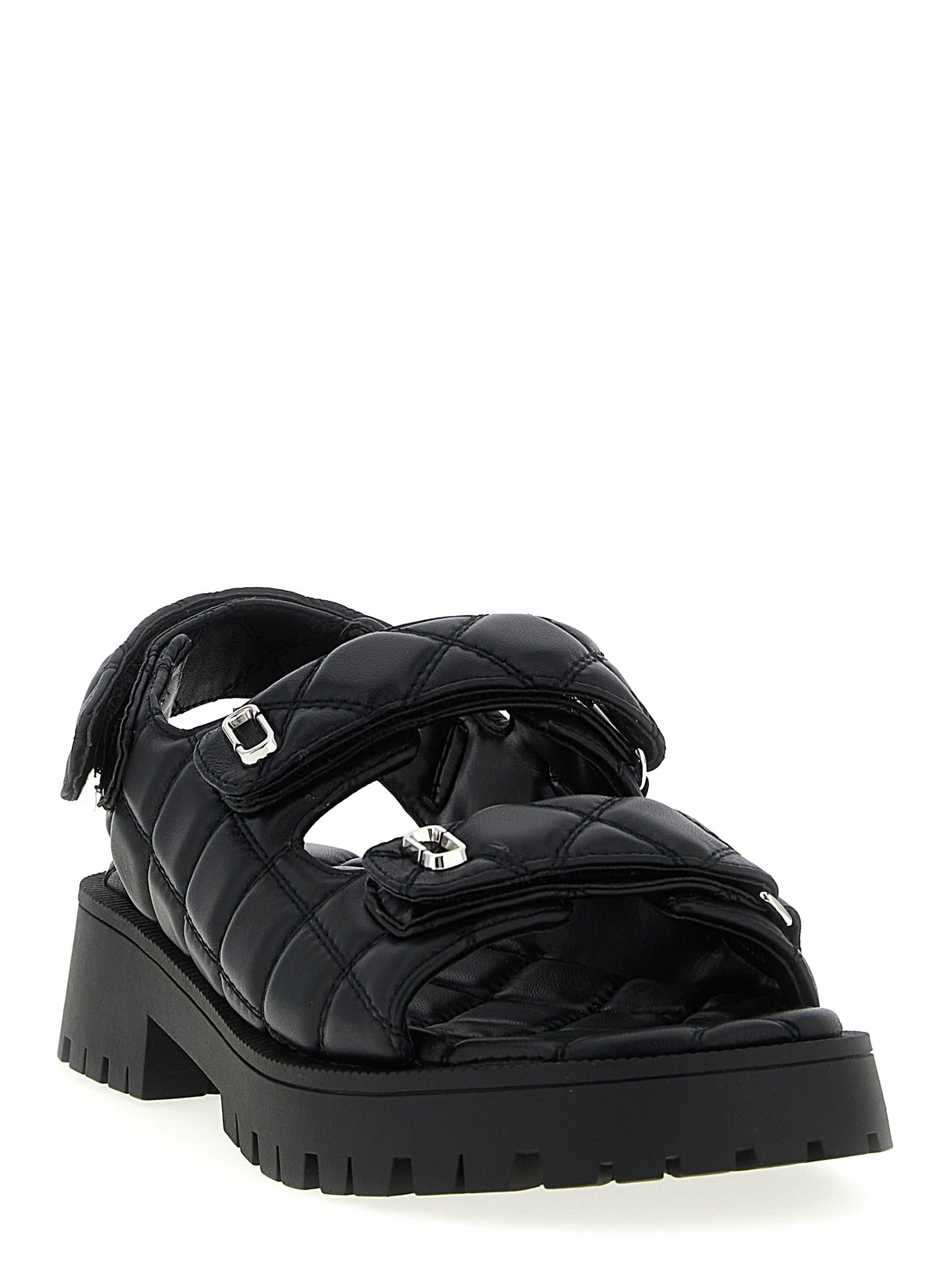 Black Lamb Leather Mid Heel Pumps