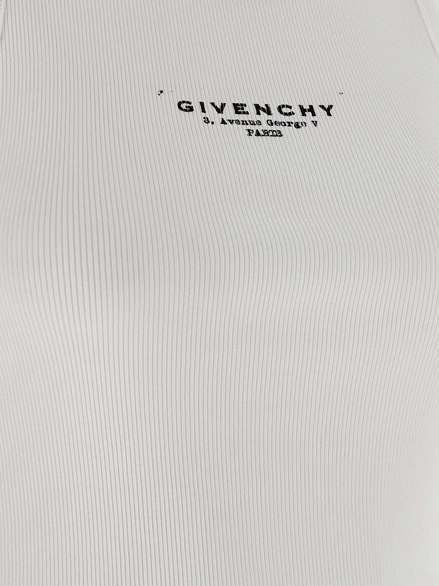 White Cotton Sleeveles T-Shirt